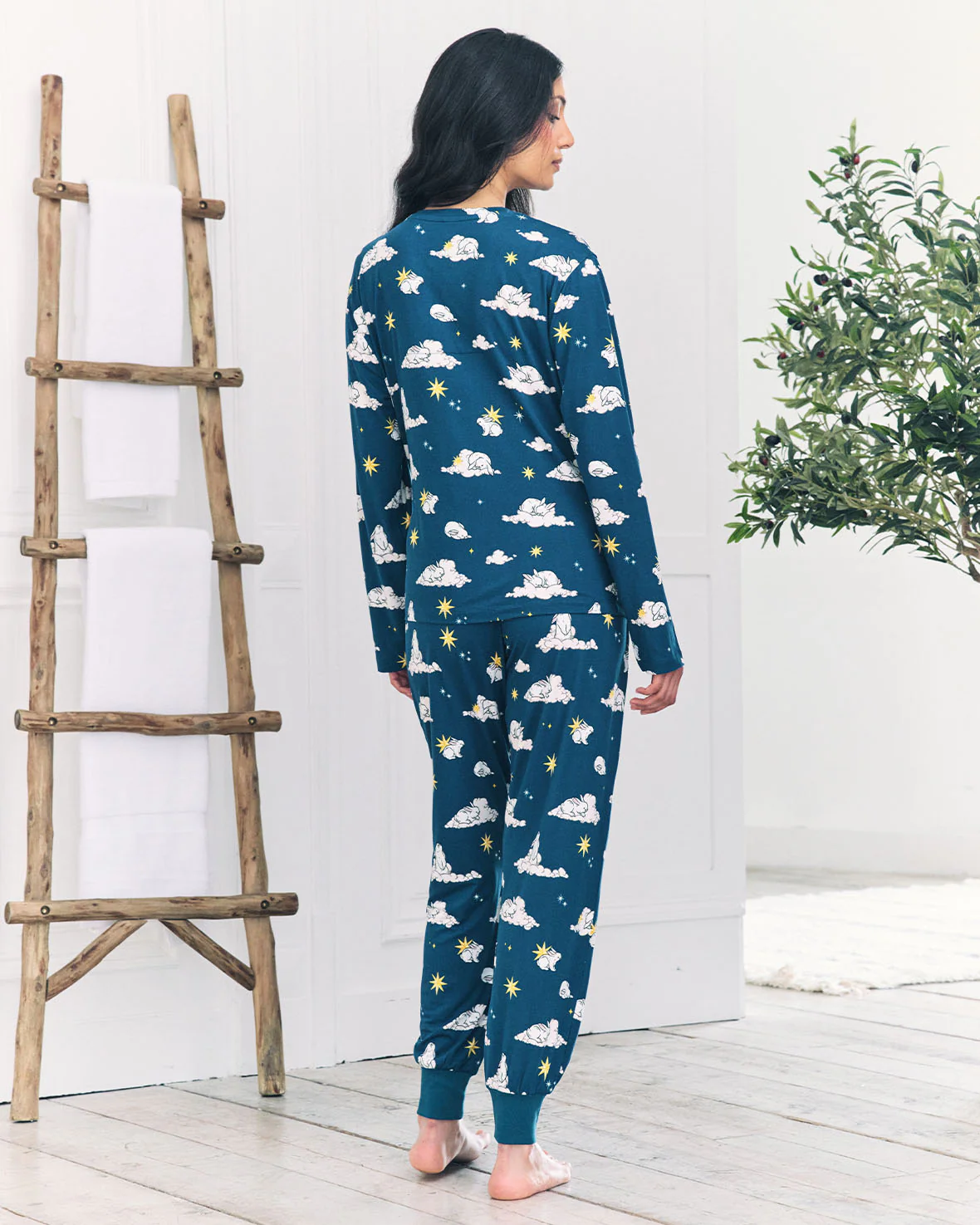 Maternity Celestial Bunny Print Long Pyjama Set - Image 5