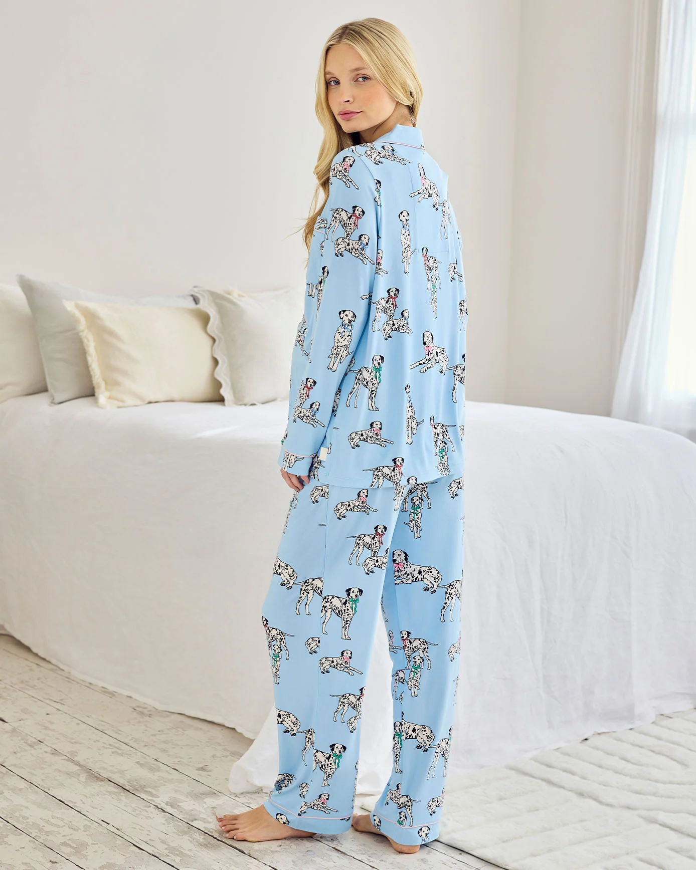 Maternity Dalmatian Dogs Print Long Pyjama Set - Image 4