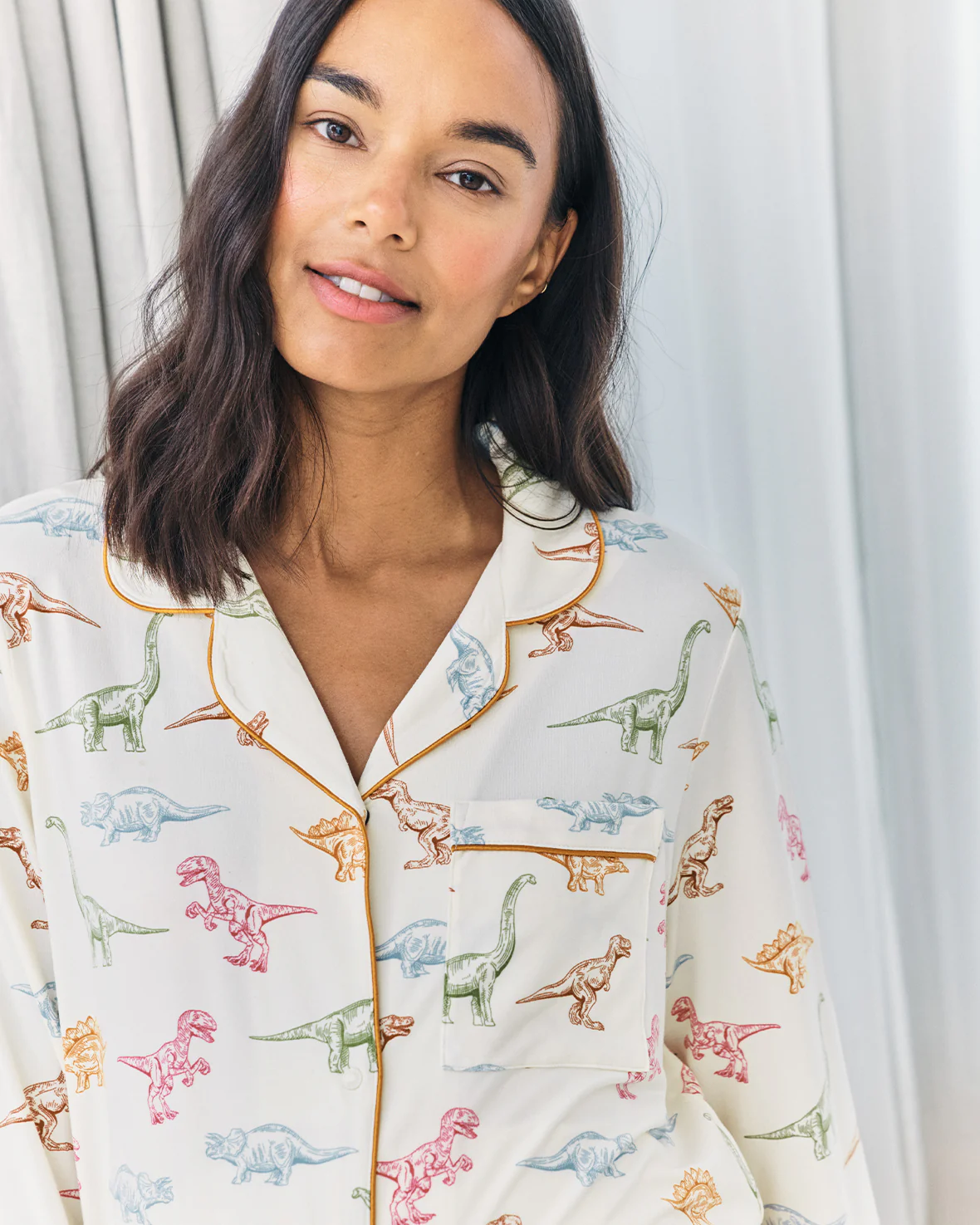 Maternity Dinosaur Print Long Pyjama Set - Image 3