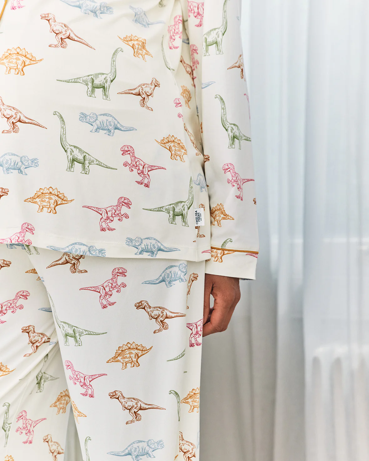 Maternity Dinosaur Print Long Pyjama Set - Image 5