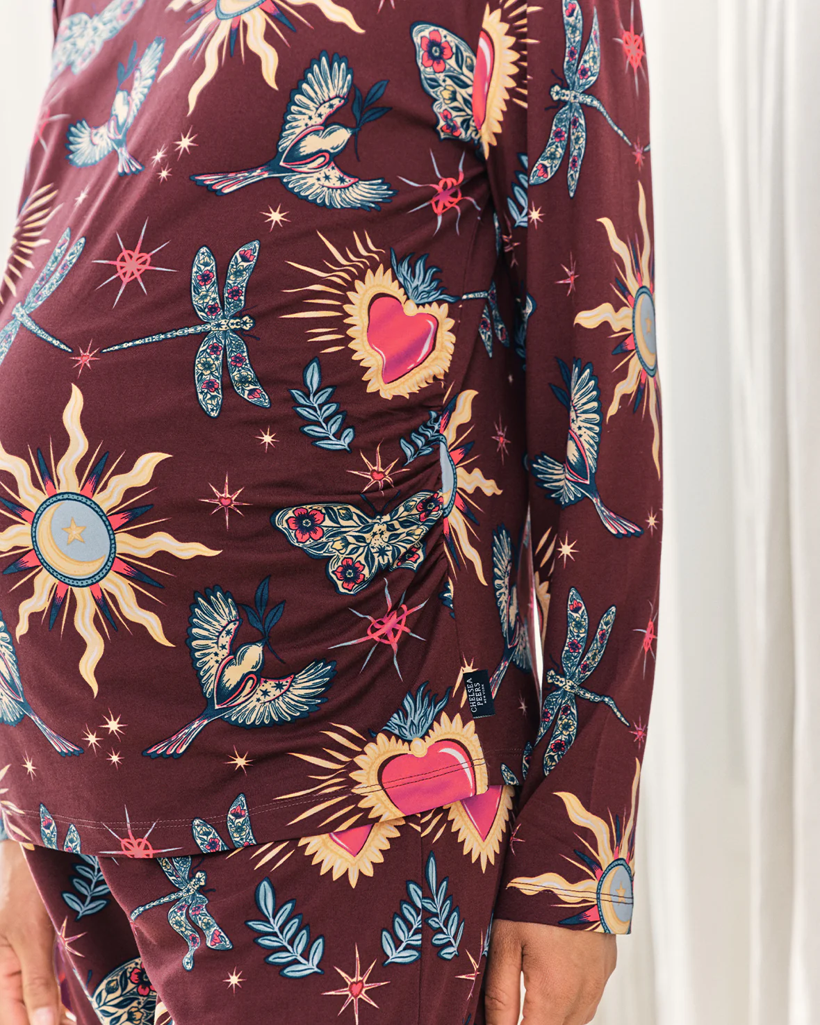 Maternity Enchanted Glade Print Long Pyjama Set - Image 4
