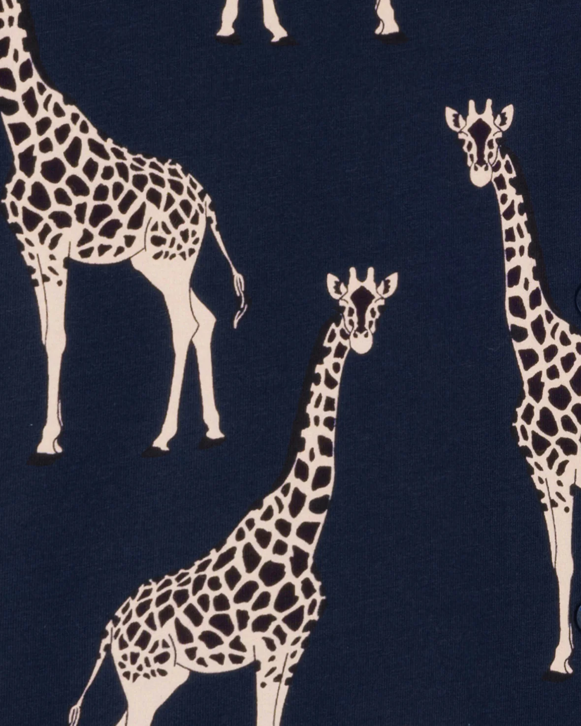 Maternity Organic Cotton Giraffe Print Long Pyjama Set - Navy - Image 6