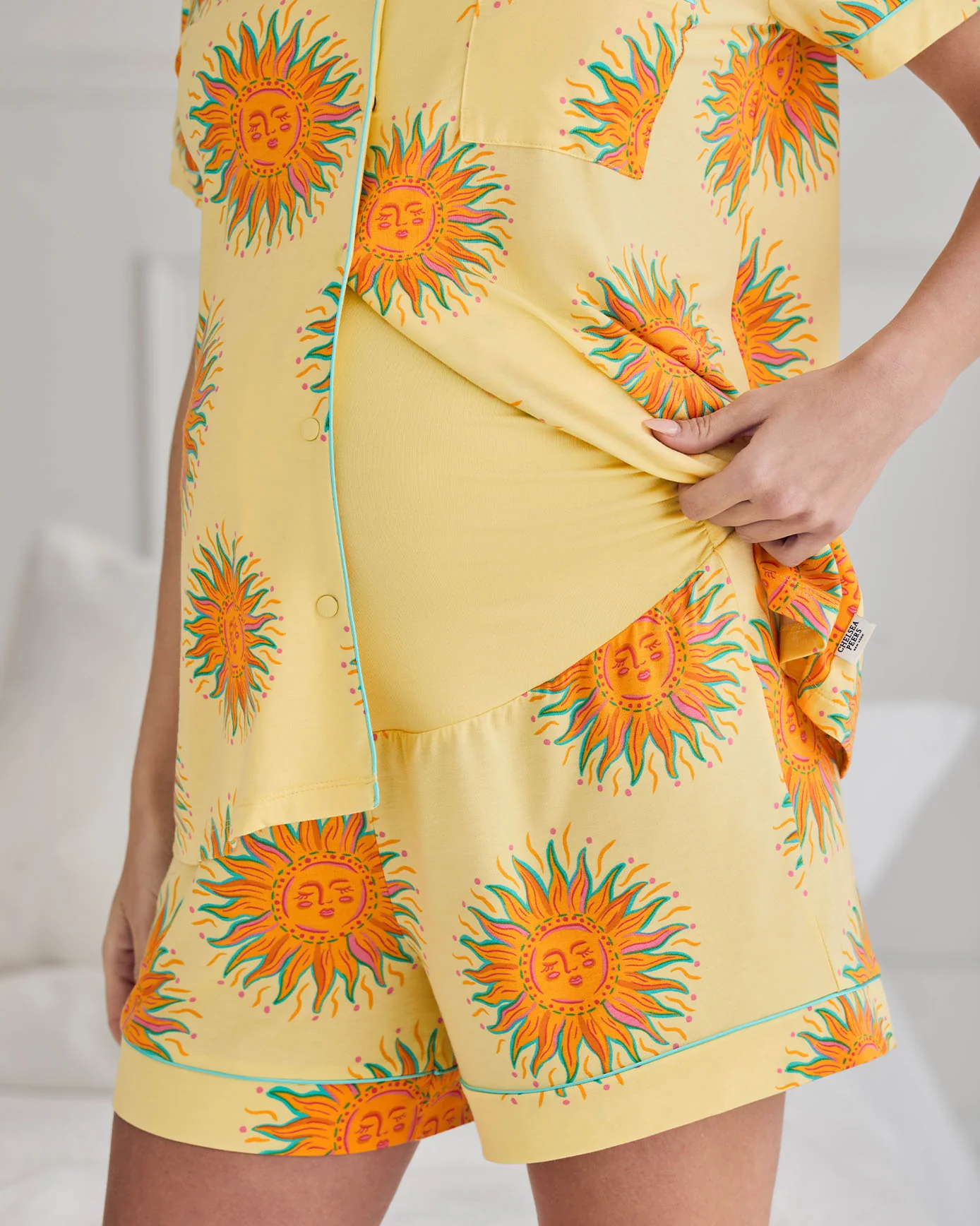 Maternity TENCEL™ Modal Sun Print Short Pyjama Set - Image 4
