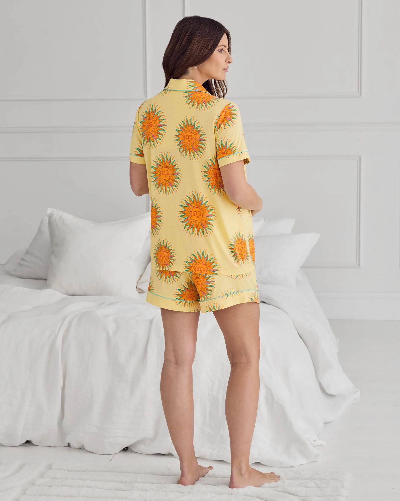 Maternity TENCEL™ Modal Sun Print Short Pyjama Set - Image 5