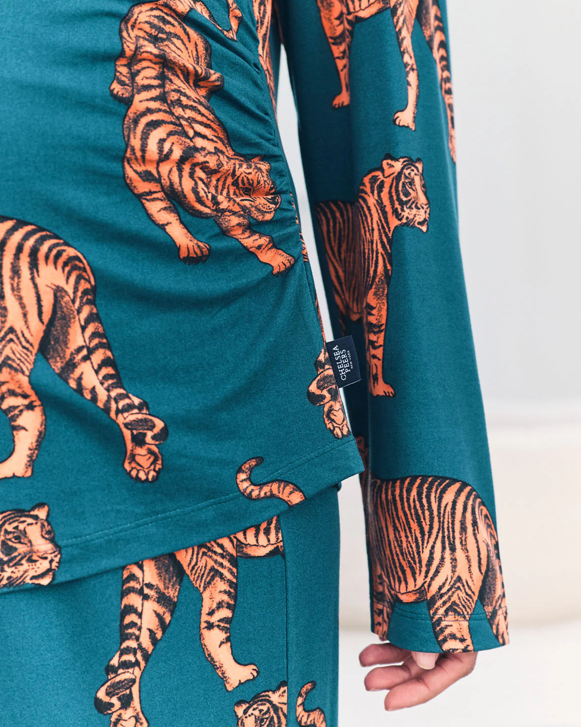 Maternity Tiger Print Long Pyjama Set - Image 3