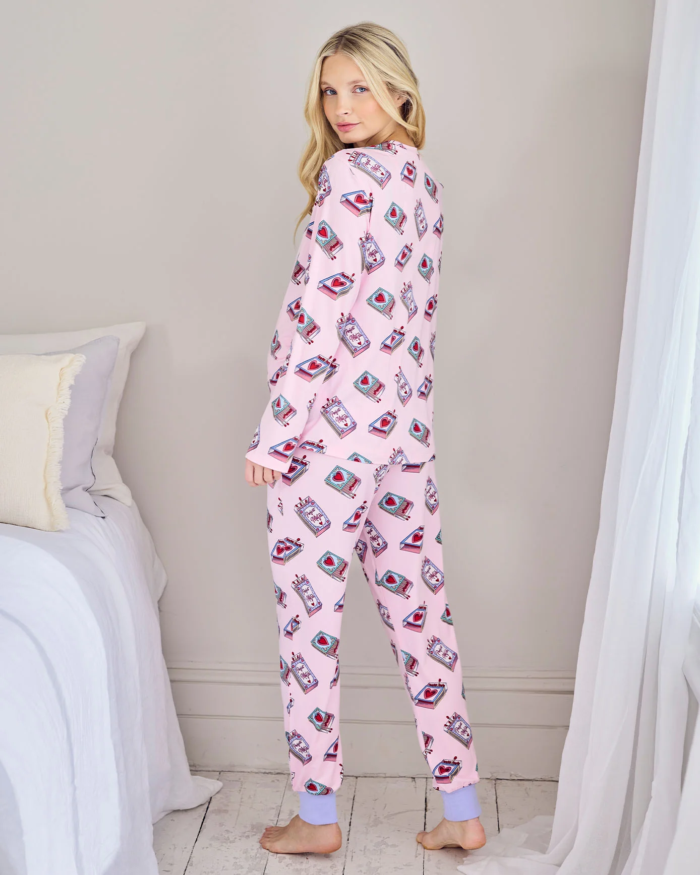 Maternity Perfect Match Print Long Pyjama Set - Image 4
