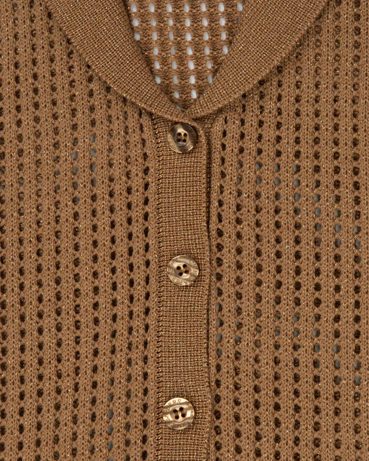 Metallic Knit Short Sleeve Shirt - Image 5