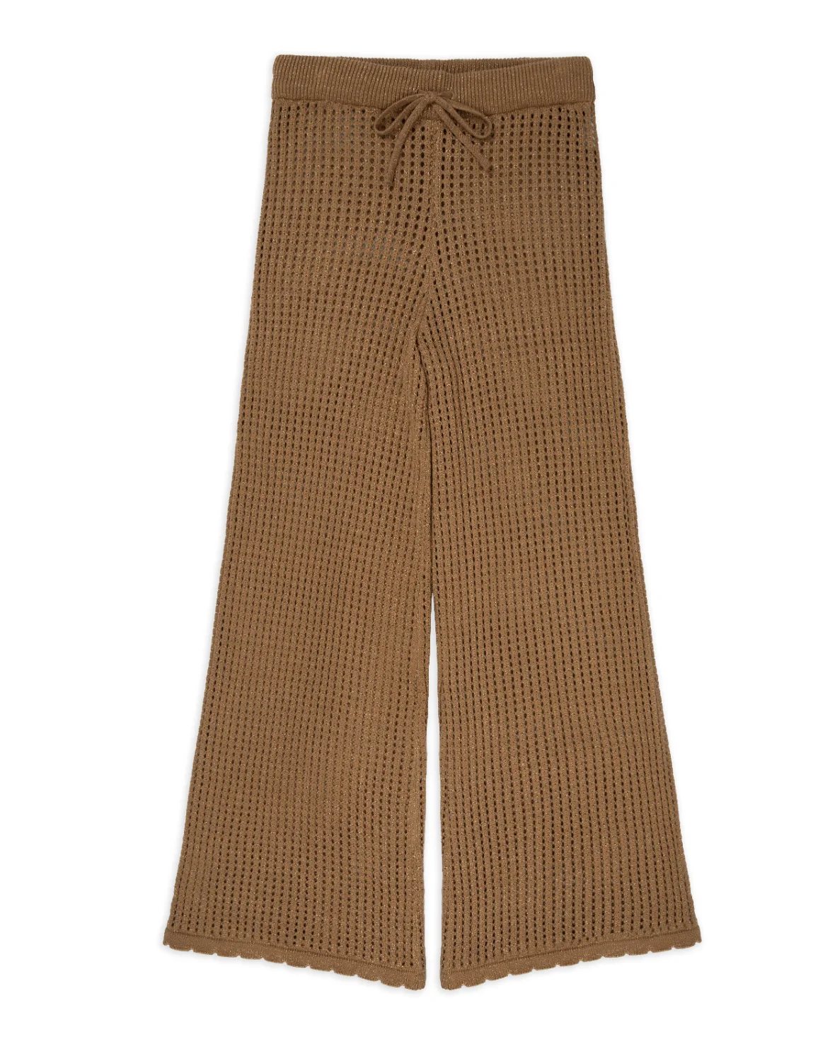 Metallic Knit Wide Leg Trousers - Image 4