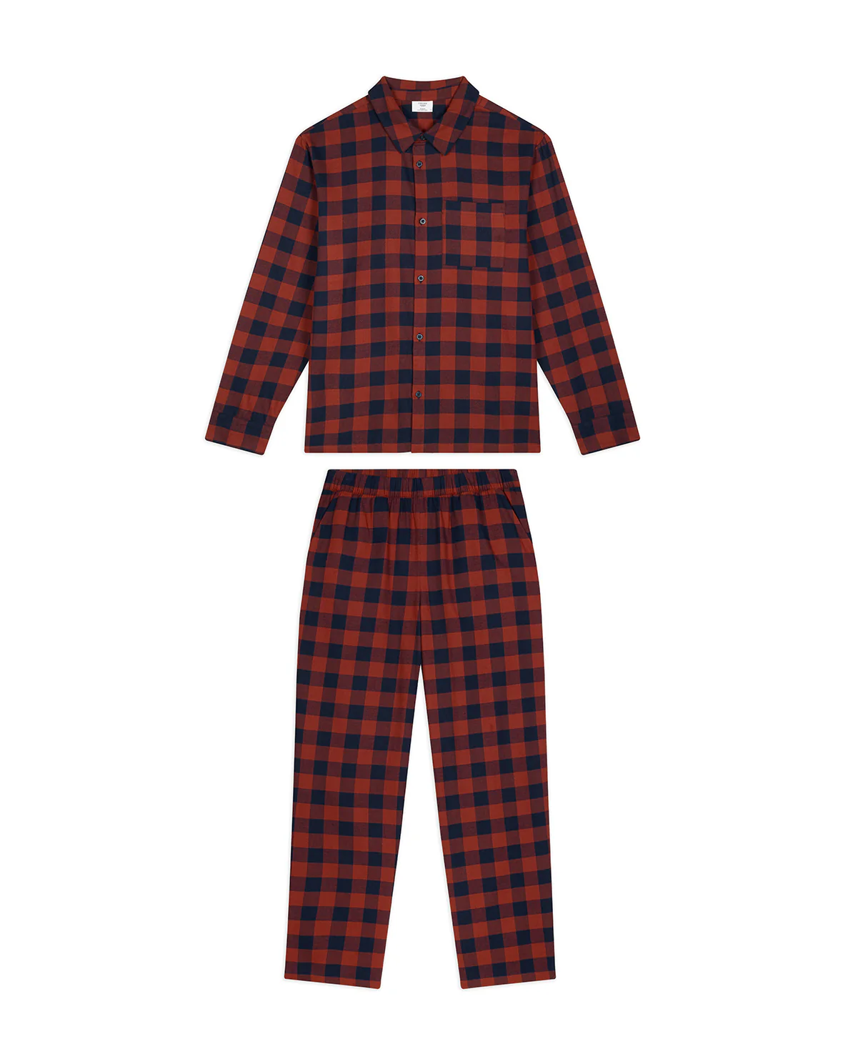 Organic Cotton Checked Long Pyjama Set - Image 7