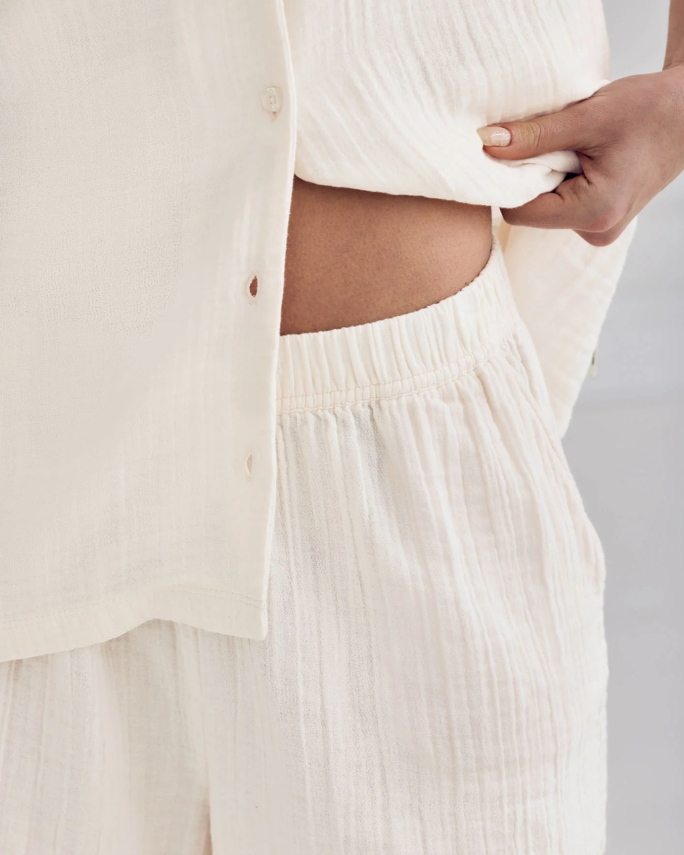 Organic Cotton Cheesecloth Embroidered Le Soleil Short Pyjama Set - Image 5