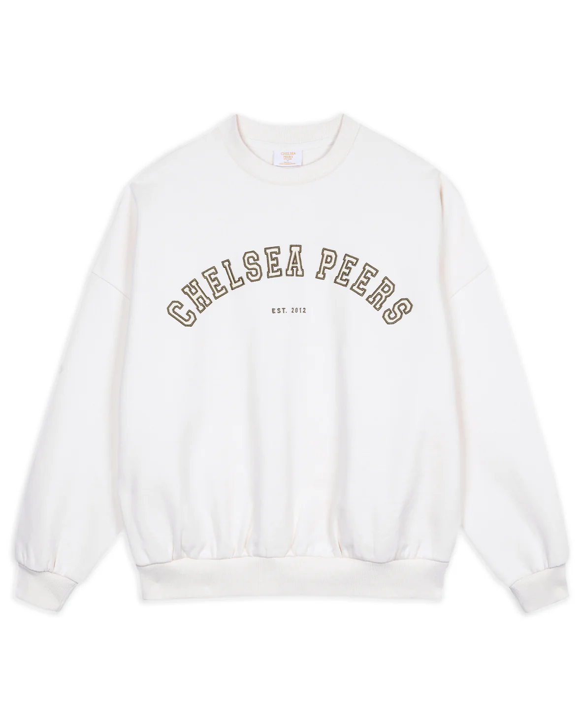 Organic Cotton Embroidered Logo Sweatshirt - Cream - Image 6