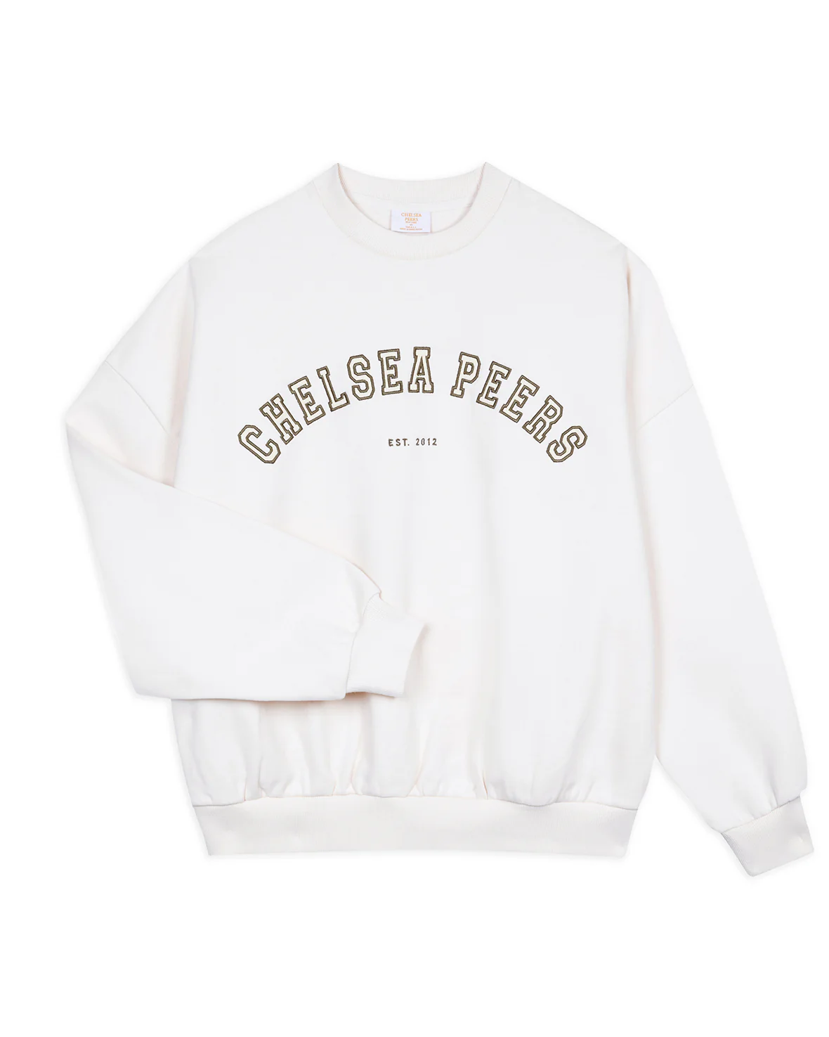Organic Cotton Embroidered Logo Sweatshirt - Cream - Image 7