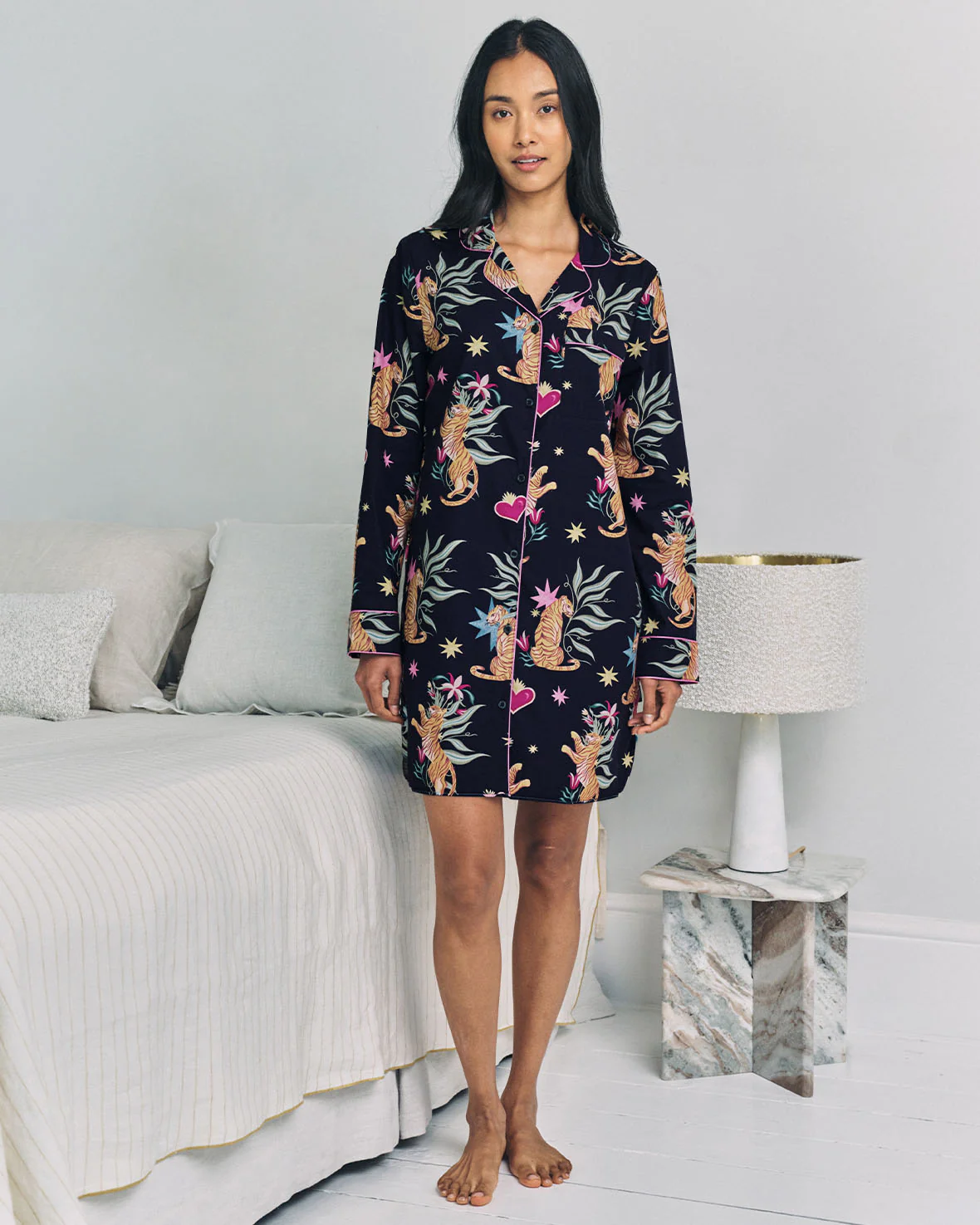 Organic Cotton Enchanted Tiger Print Nightshirt