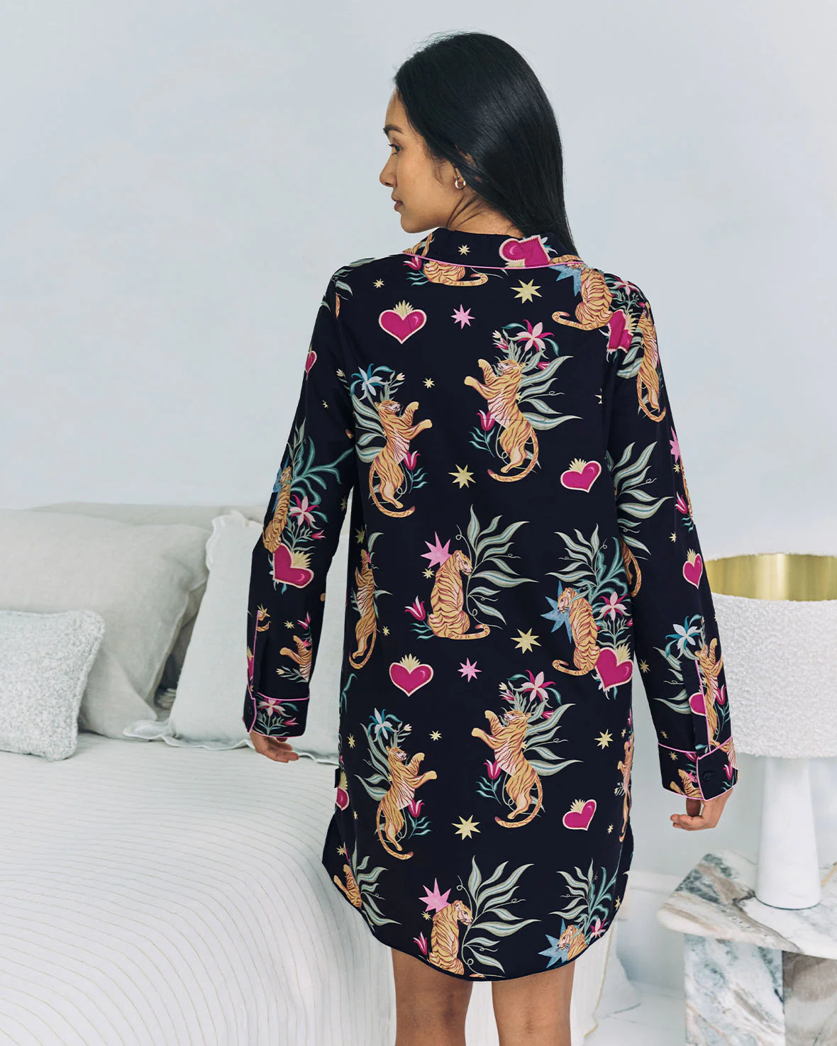 Organic Cotton Enchanted Tiger Print Nightshirt - Image 4