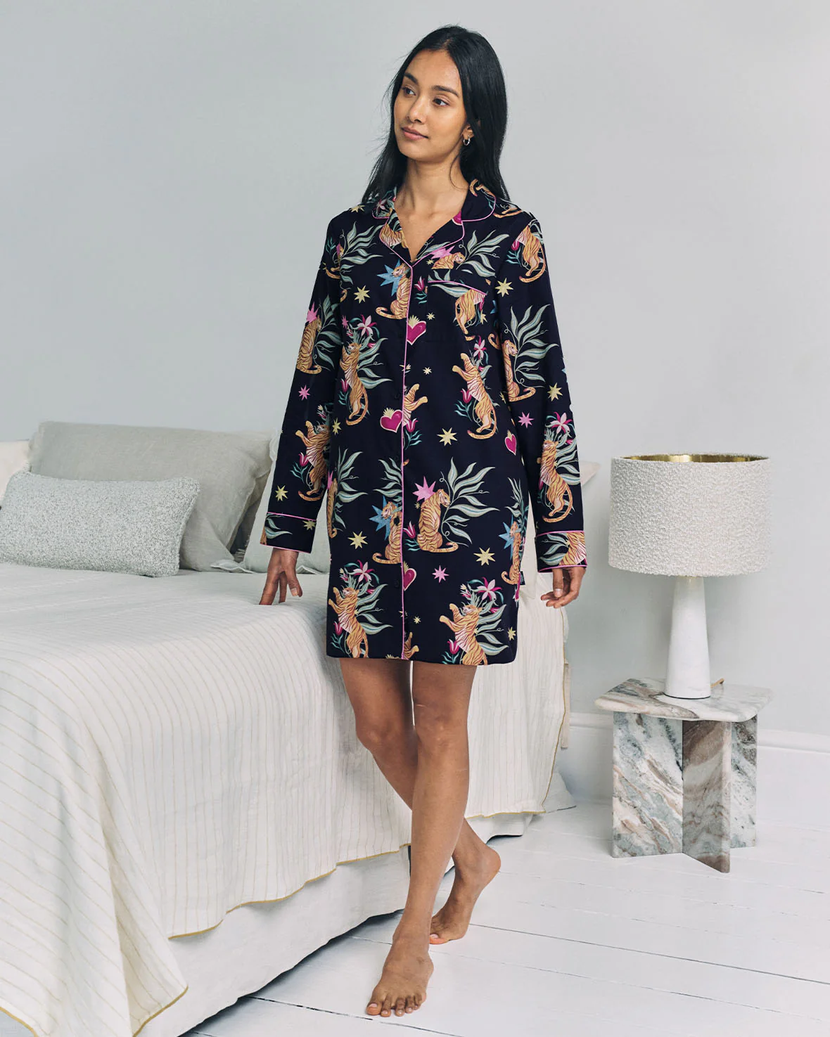 Organic Cotton Enchanted Tiger Print Nightshirt - Image 5