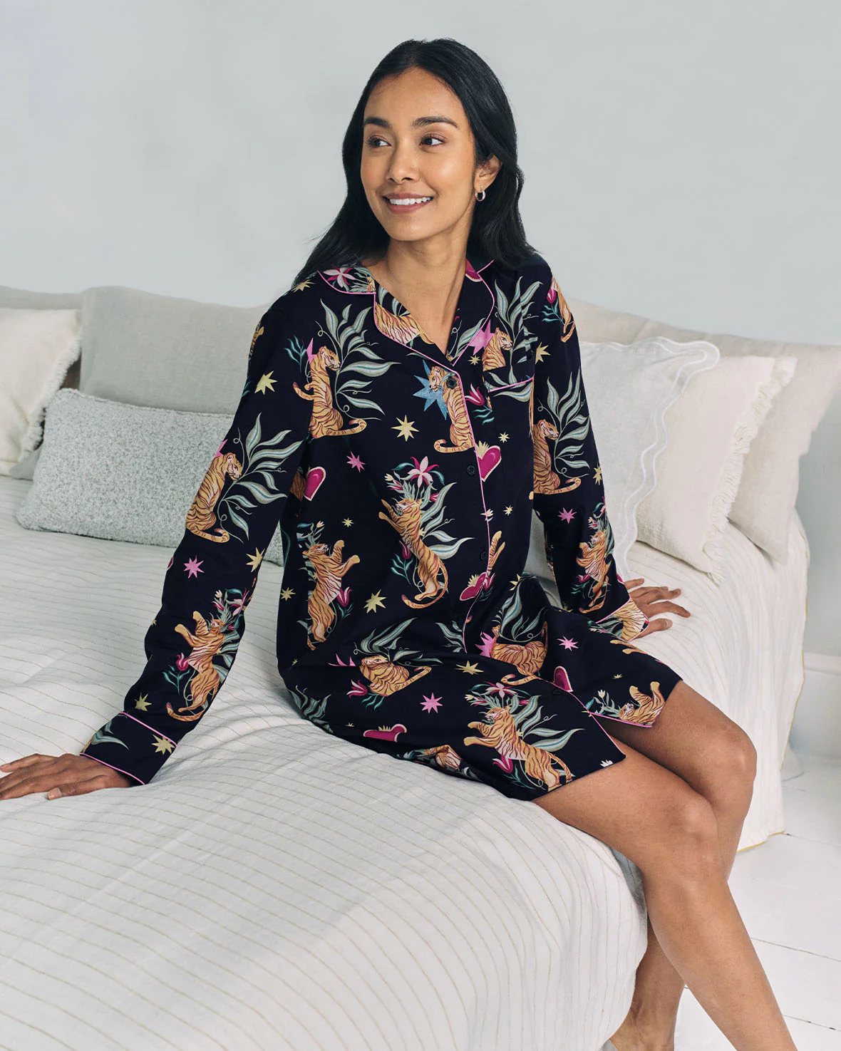 Organic Cotton Enchanted Tiger Print Nightshirt - Image 6
