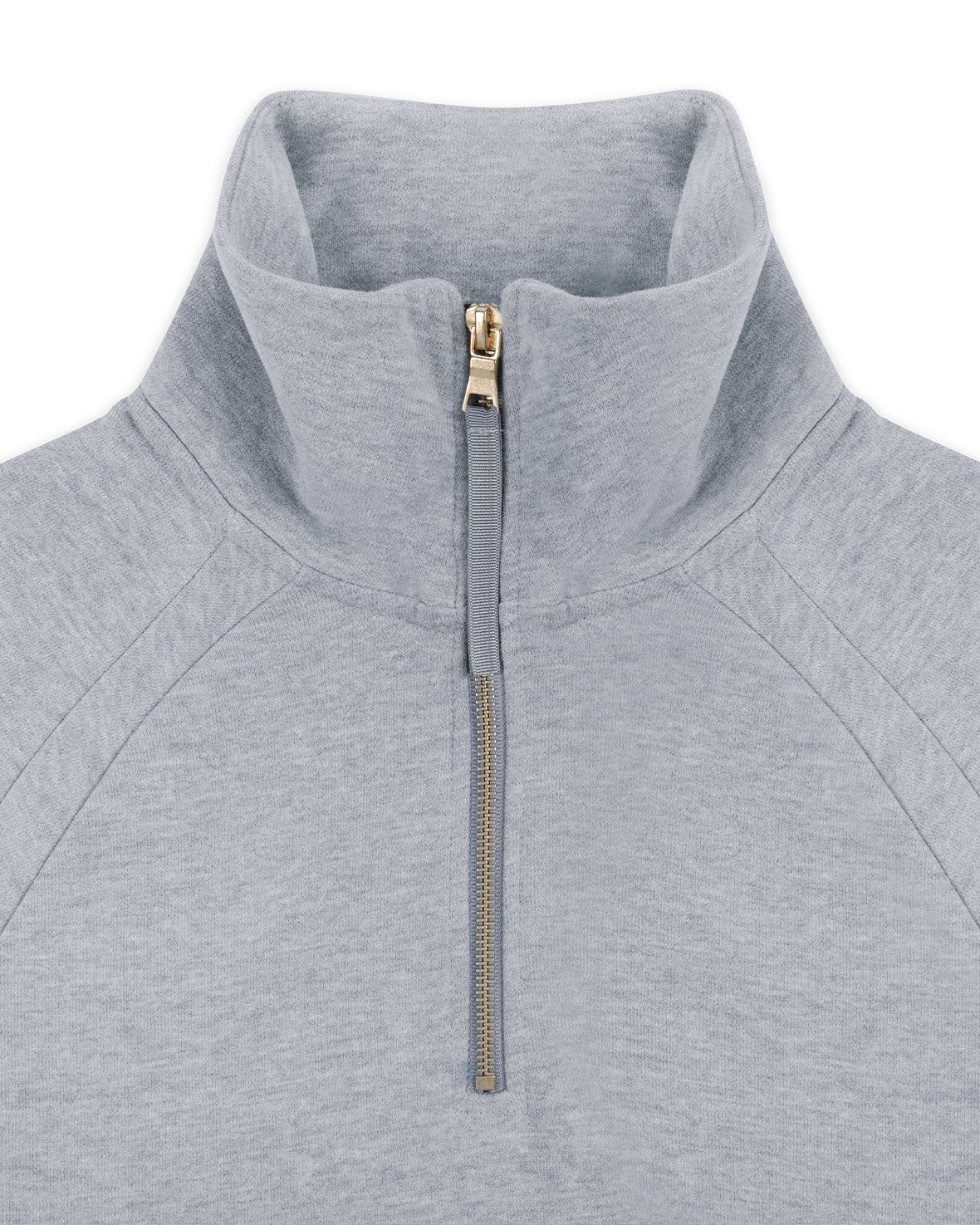 Organic Cotton Half-Zip Sweatshirt - Grey Marl - Image 3