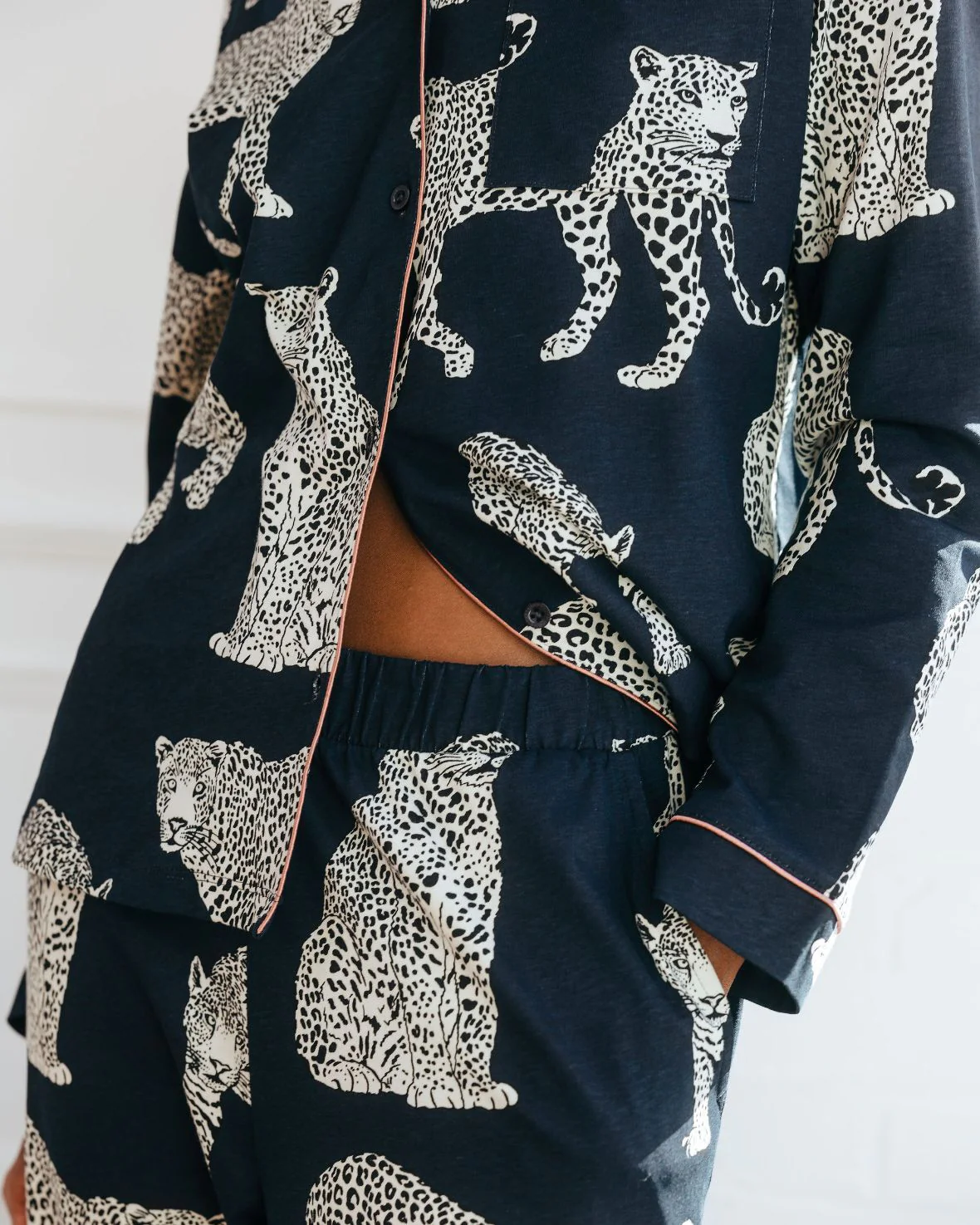 Organic Cotton Leopard Print Long Pyjama Set - Image 4