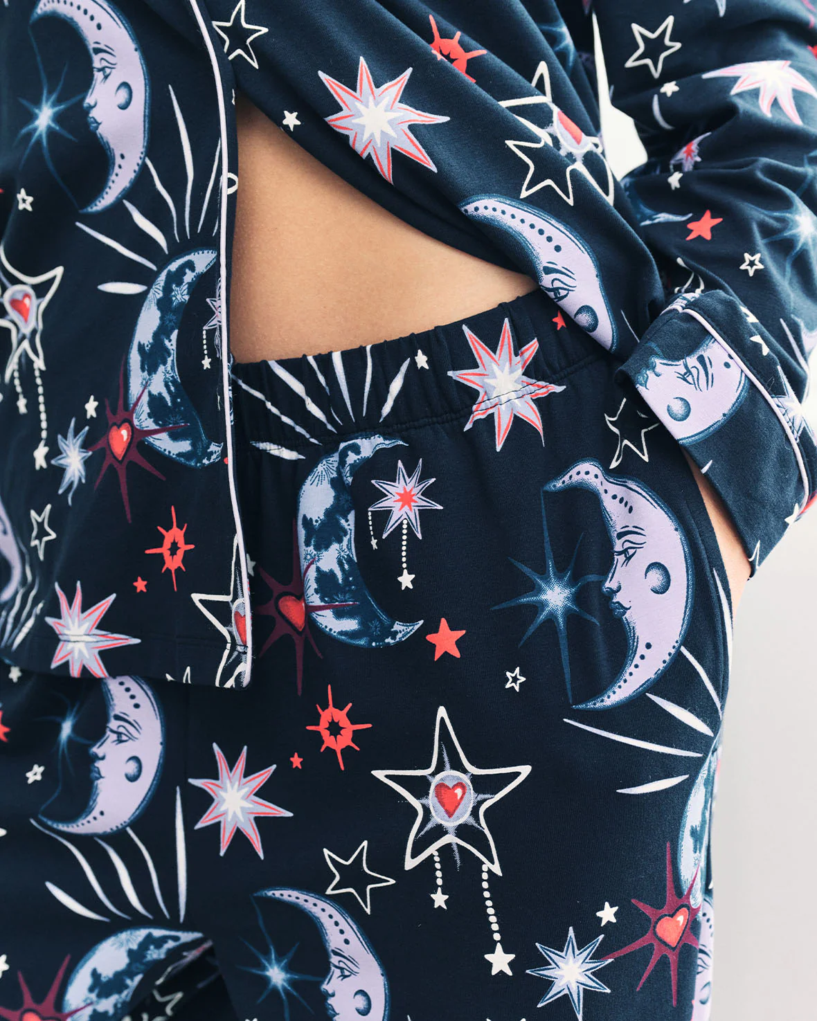 Organic Cotton Mystic Moon Print Long Pyjama Set - Image 3