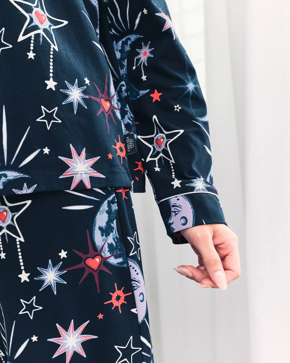 Organic Cotton Mystic Moon Print Long Pyjama Set - Image 6