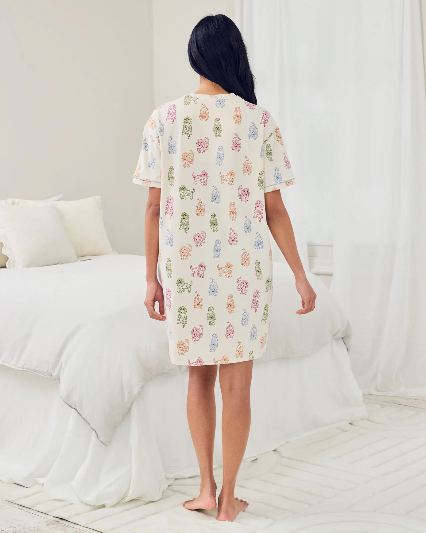 Organic Cotton Rainbow Cockapoo Print Nightshirt - Image 4