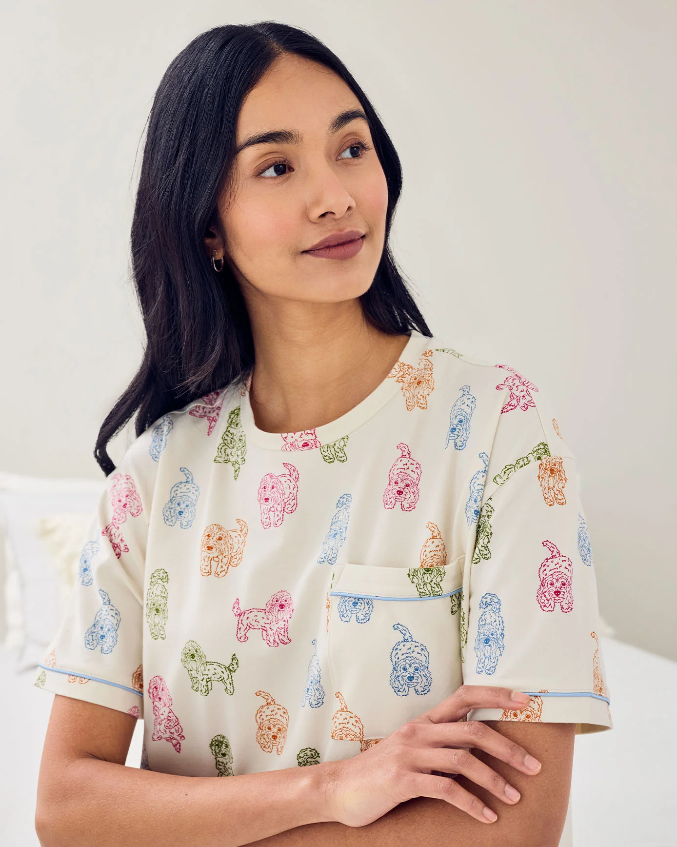 Organic Cotton Rainbow Cockapoo Print Nightshirt - Image 5