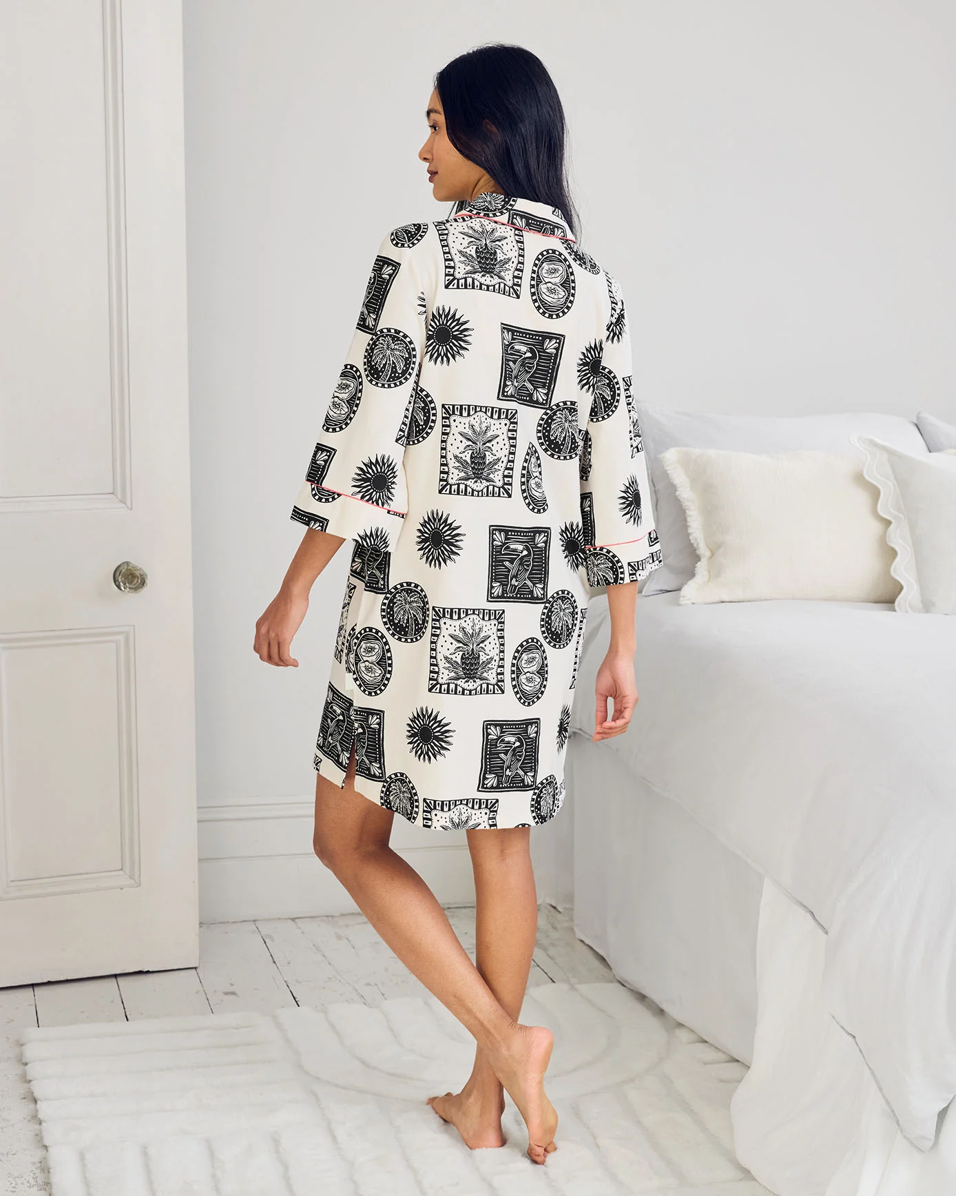 Organic Cotton Stamp & Tile Print Nightshirt - Image 3