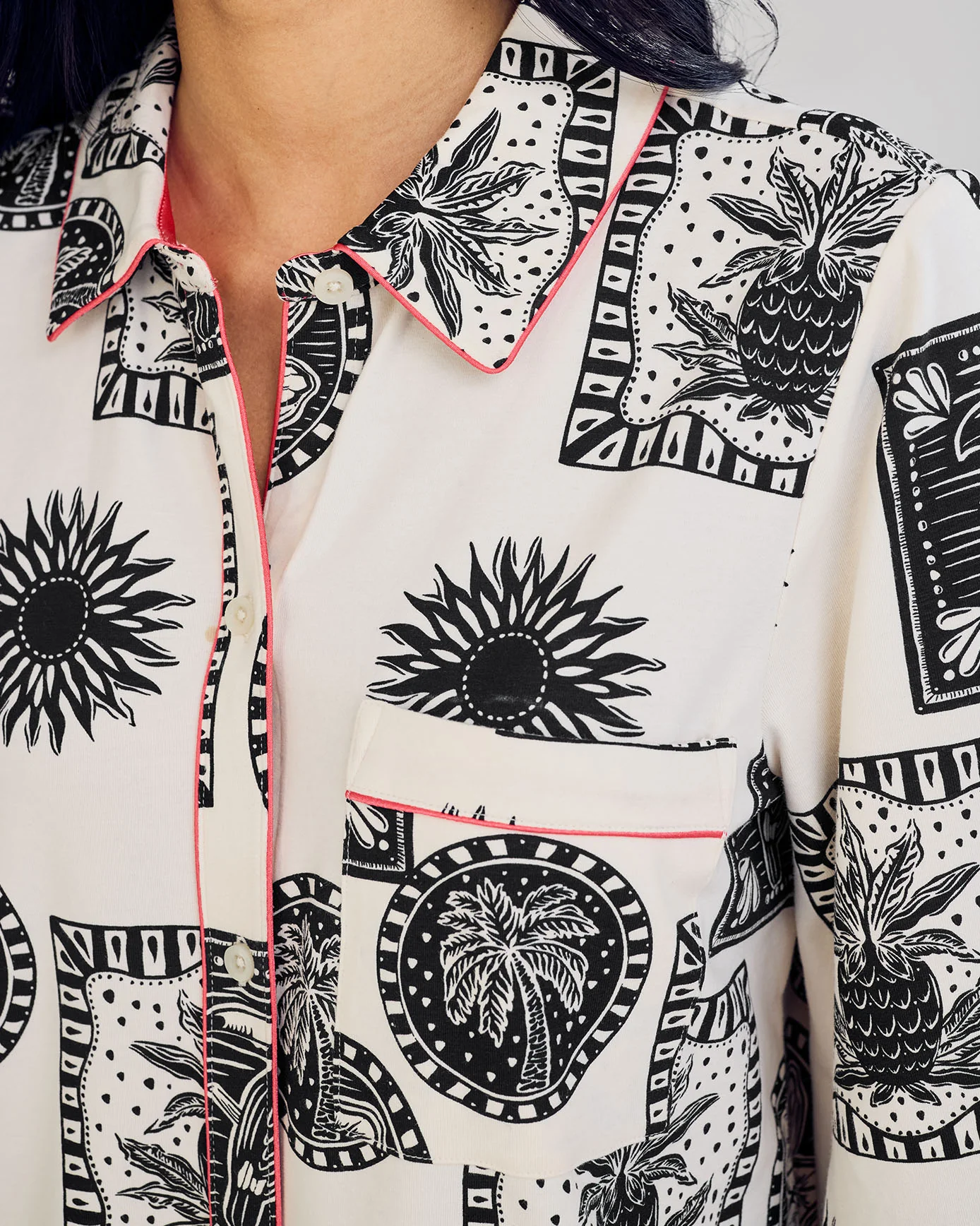 Organic Cotton Stamp & Tile Print Nightshirt - Image 4