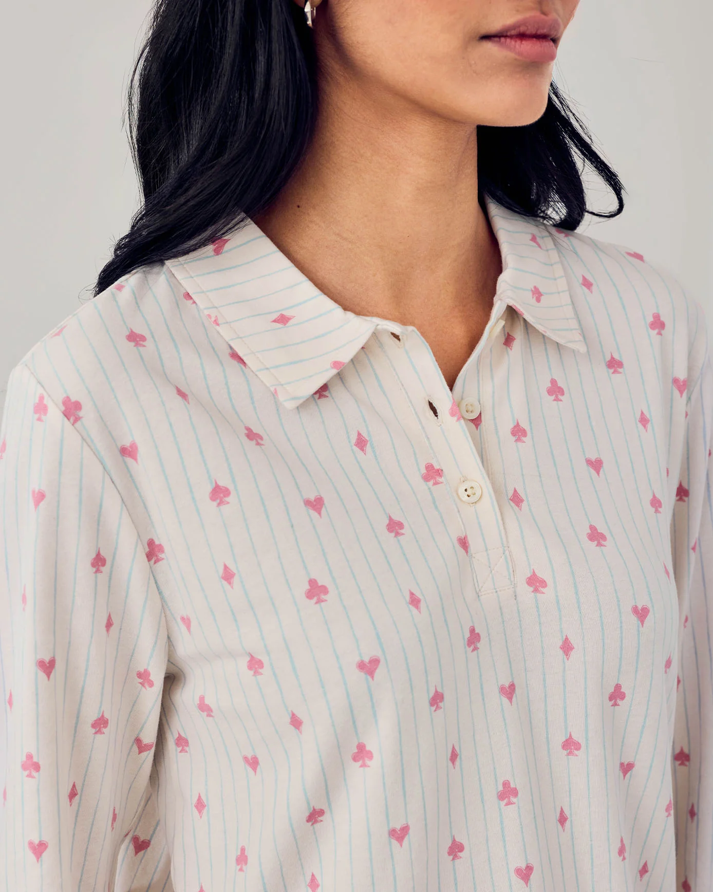 Organic Cotton Suit Stripe Print Short Pyjama Set - Image 6