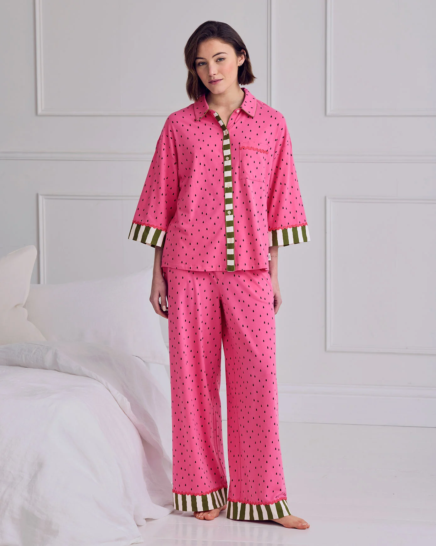 Organic Cotton Watermelon Print Long Pyjama Set
