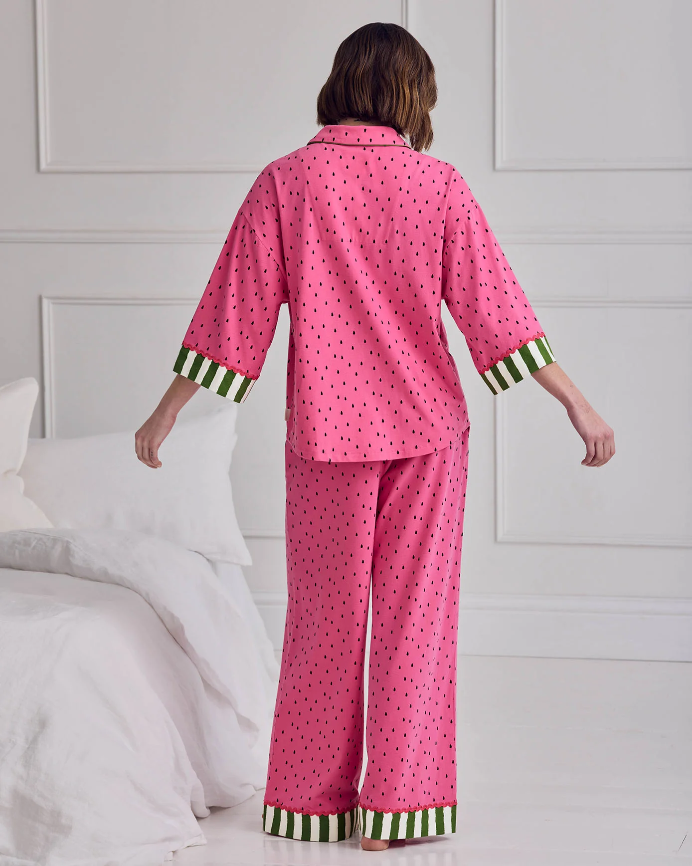 Organic Cotton Watermelon Print Long Pyjama Set - Image 3