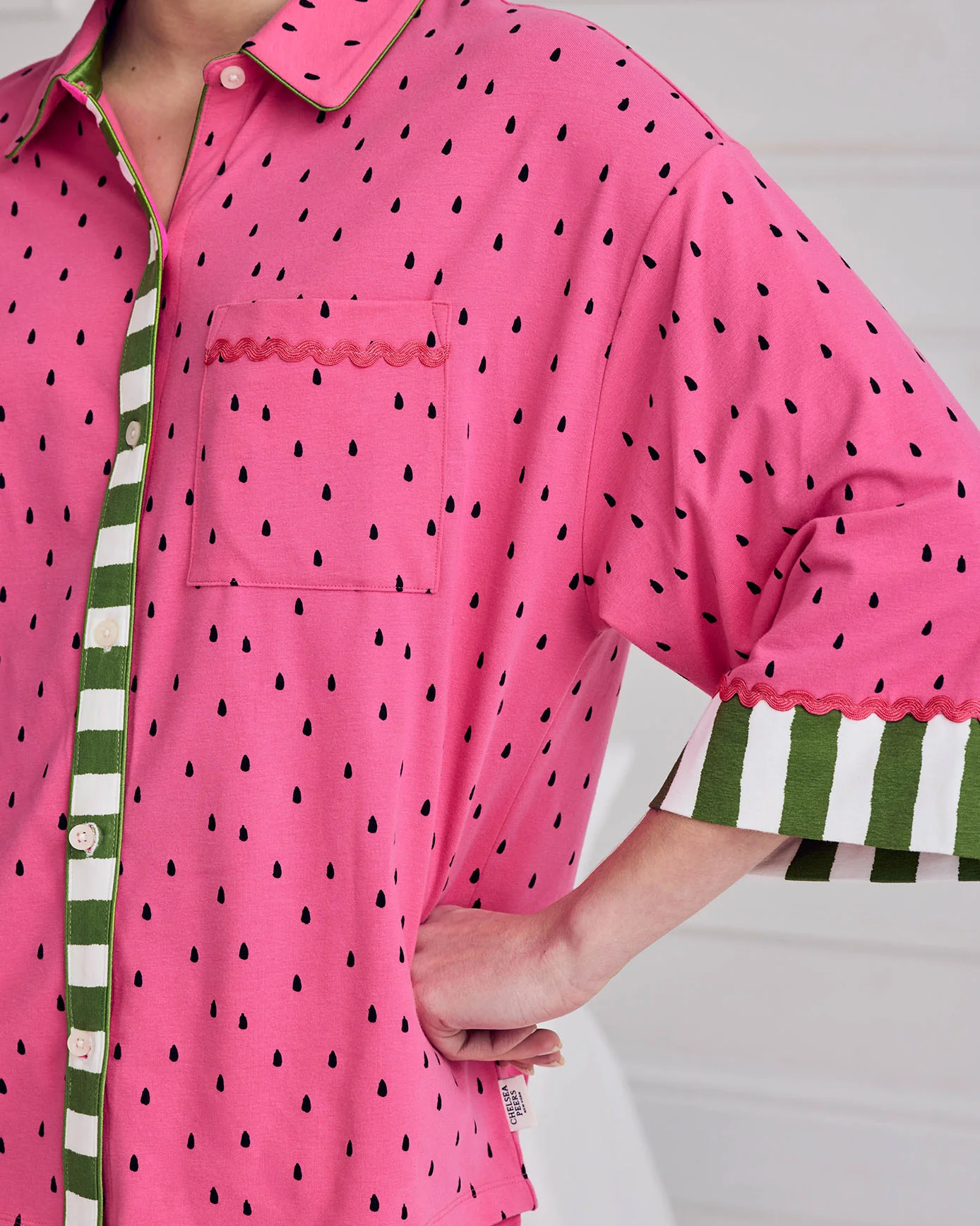Organic Cotton Watermelon Print Long Pyjama Set - Image 6