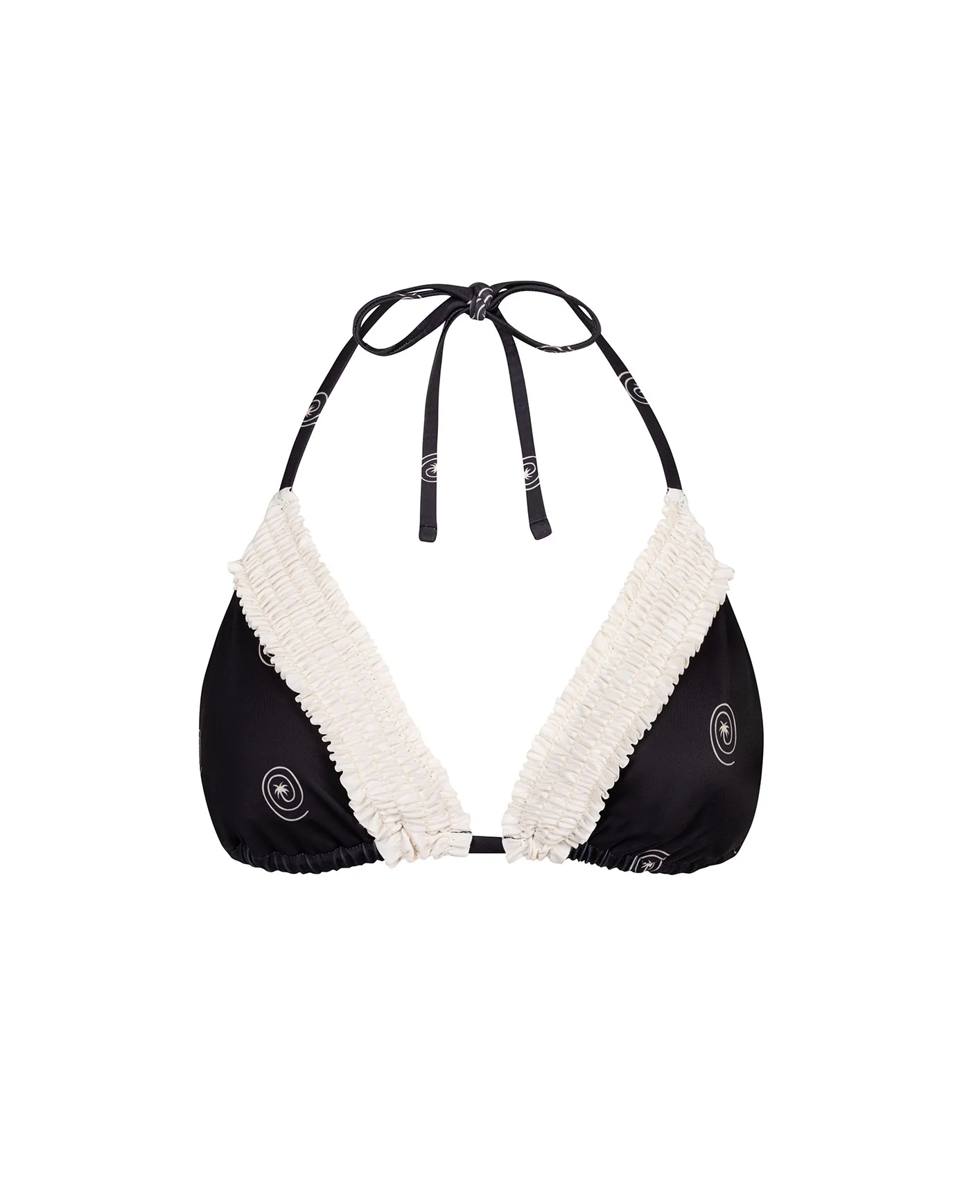 Palm Loop Print Triangle Bikini Top - Image 5