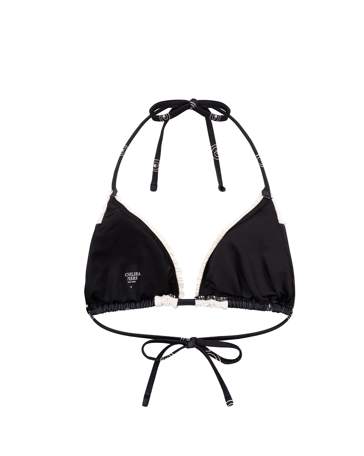 Palm Loop Print Triangle Bikini Top - Image 6