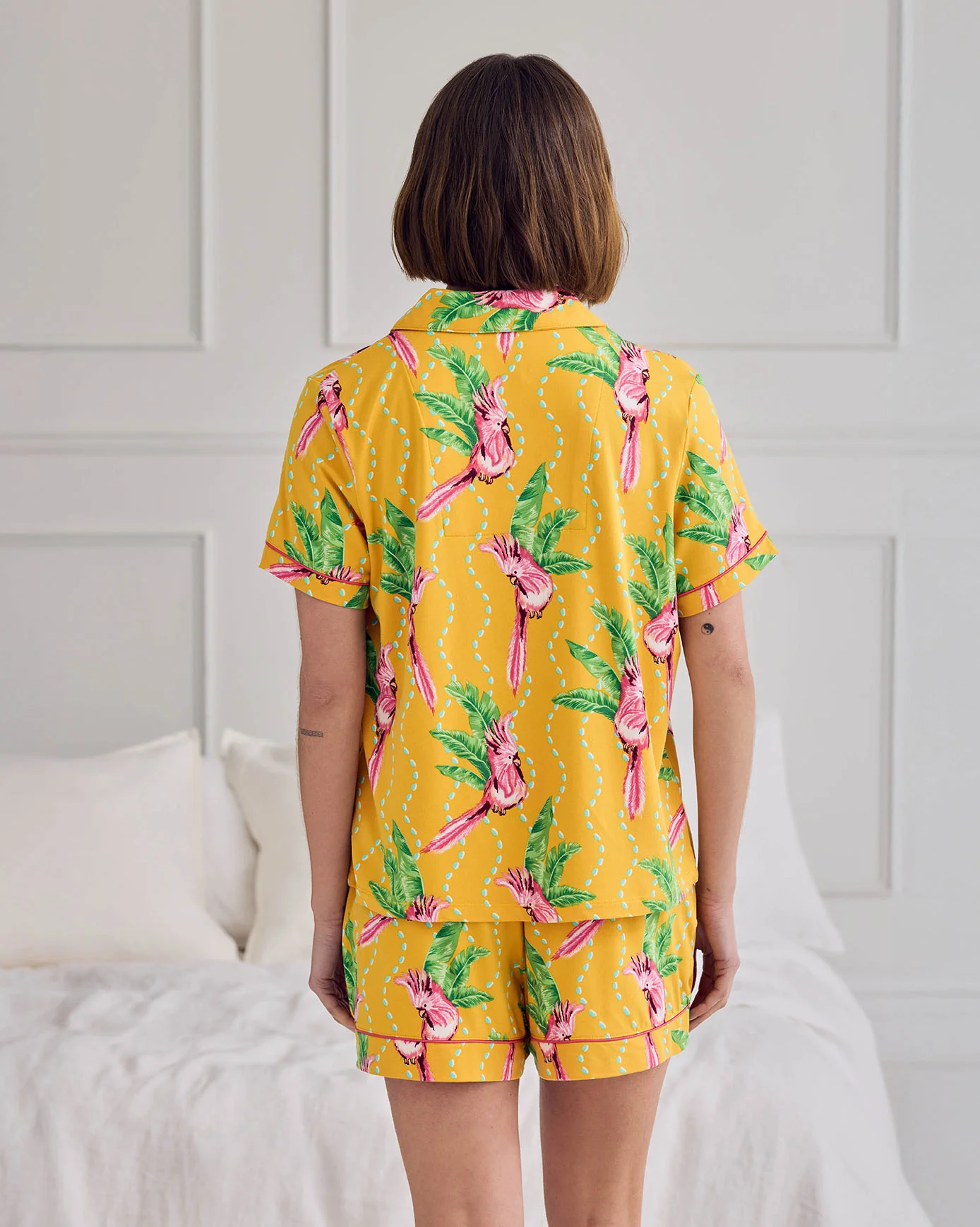 Parrot Wavy Stripe Print Short Pyjama Set - Image 5