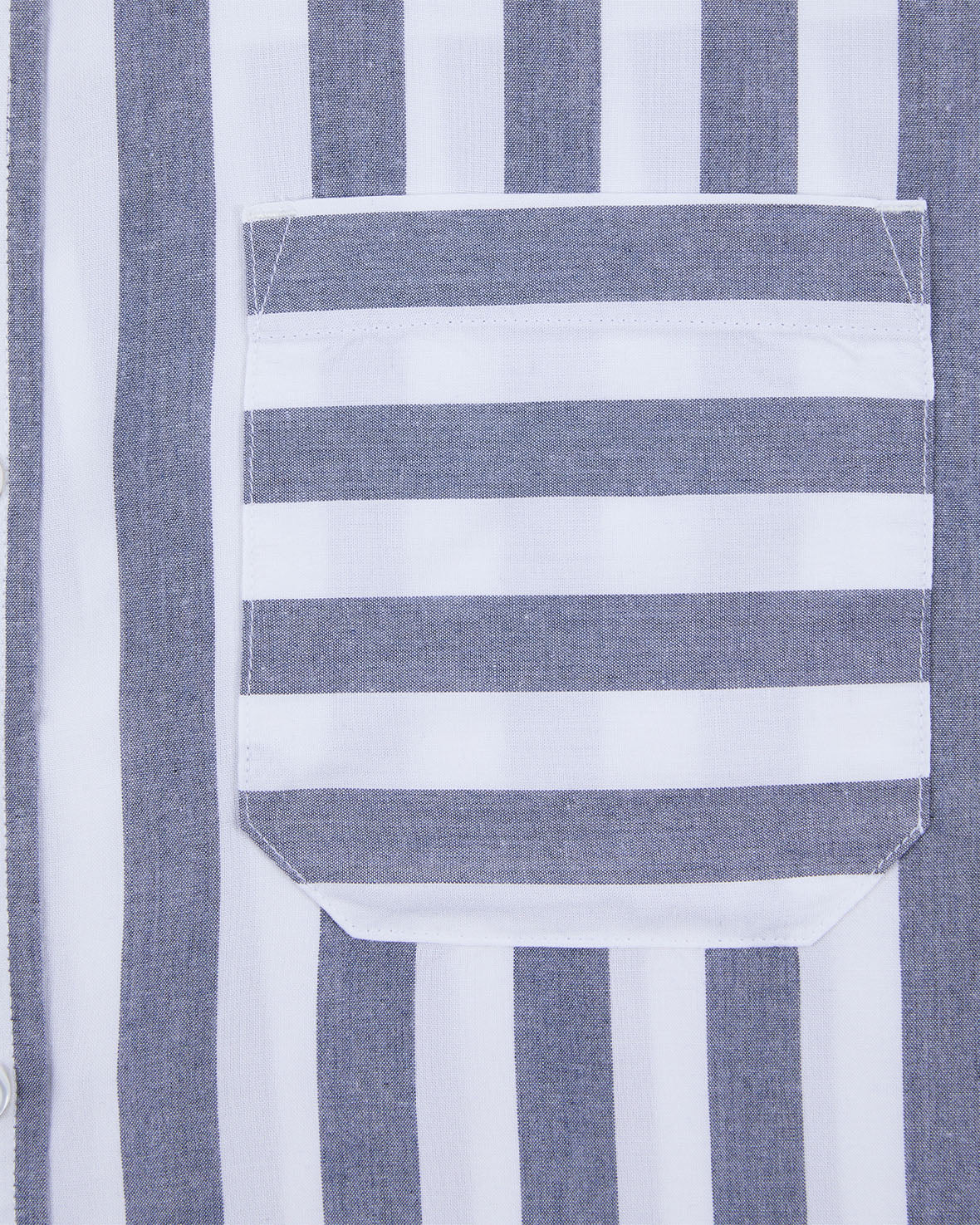 Poplin Stripe Boyfriend Shirt - Blue - Image 6