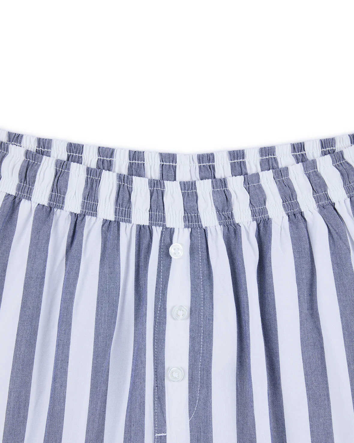 Poplin Stripe Shorts - Blue - Image 3