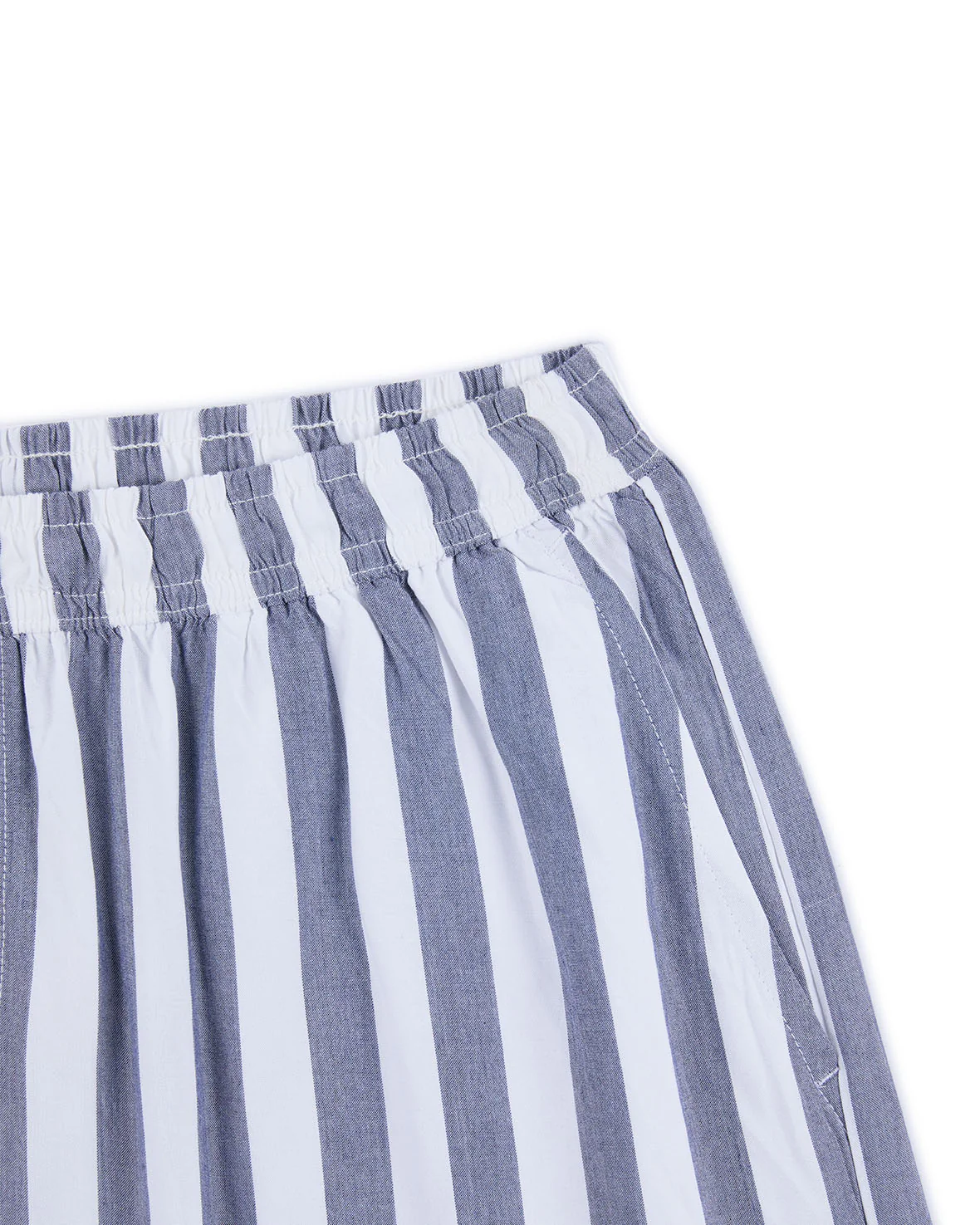 Poplin Stripe Shorts - Blue - Image 5