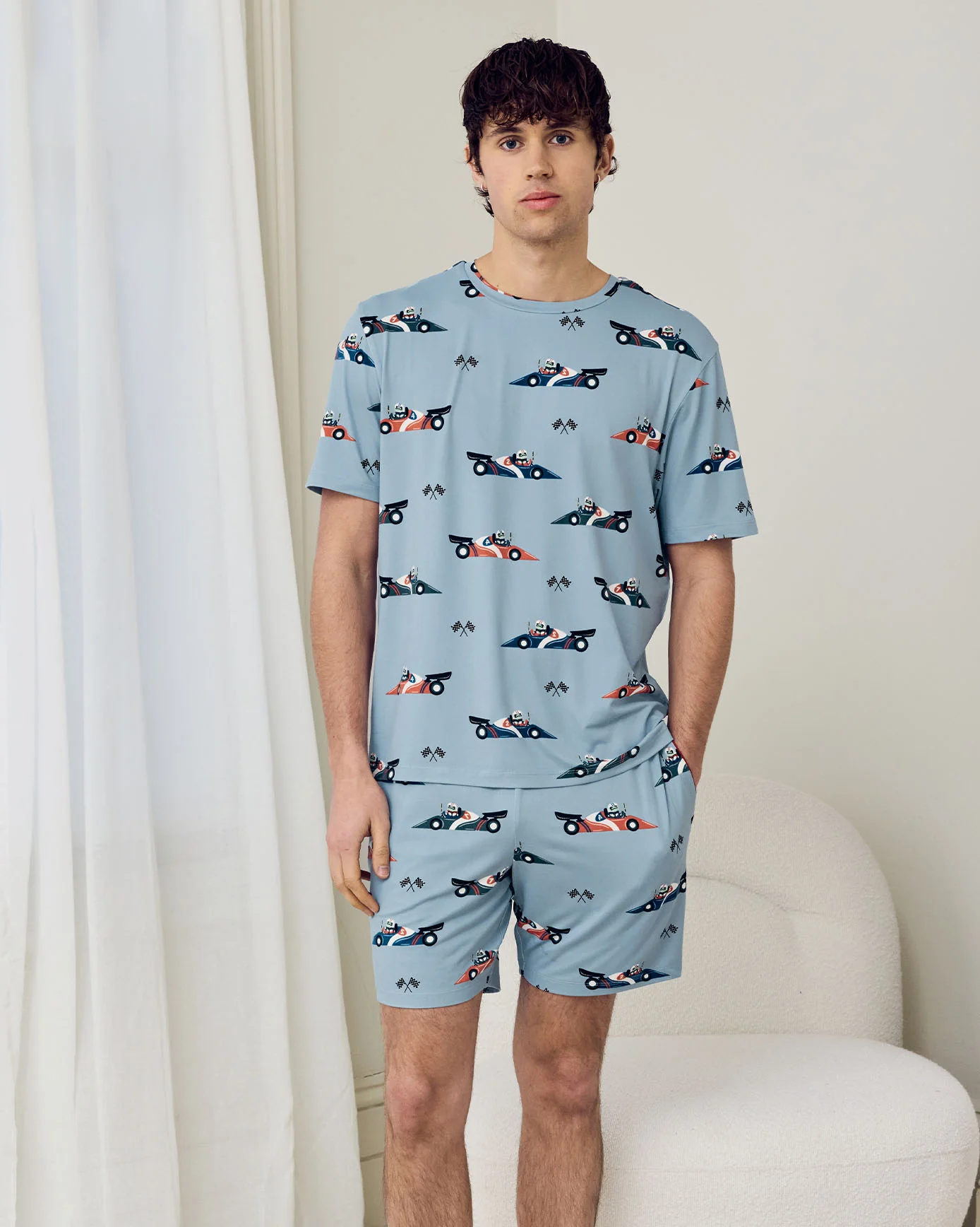 Racing Frogs Print Short Pyjama Set