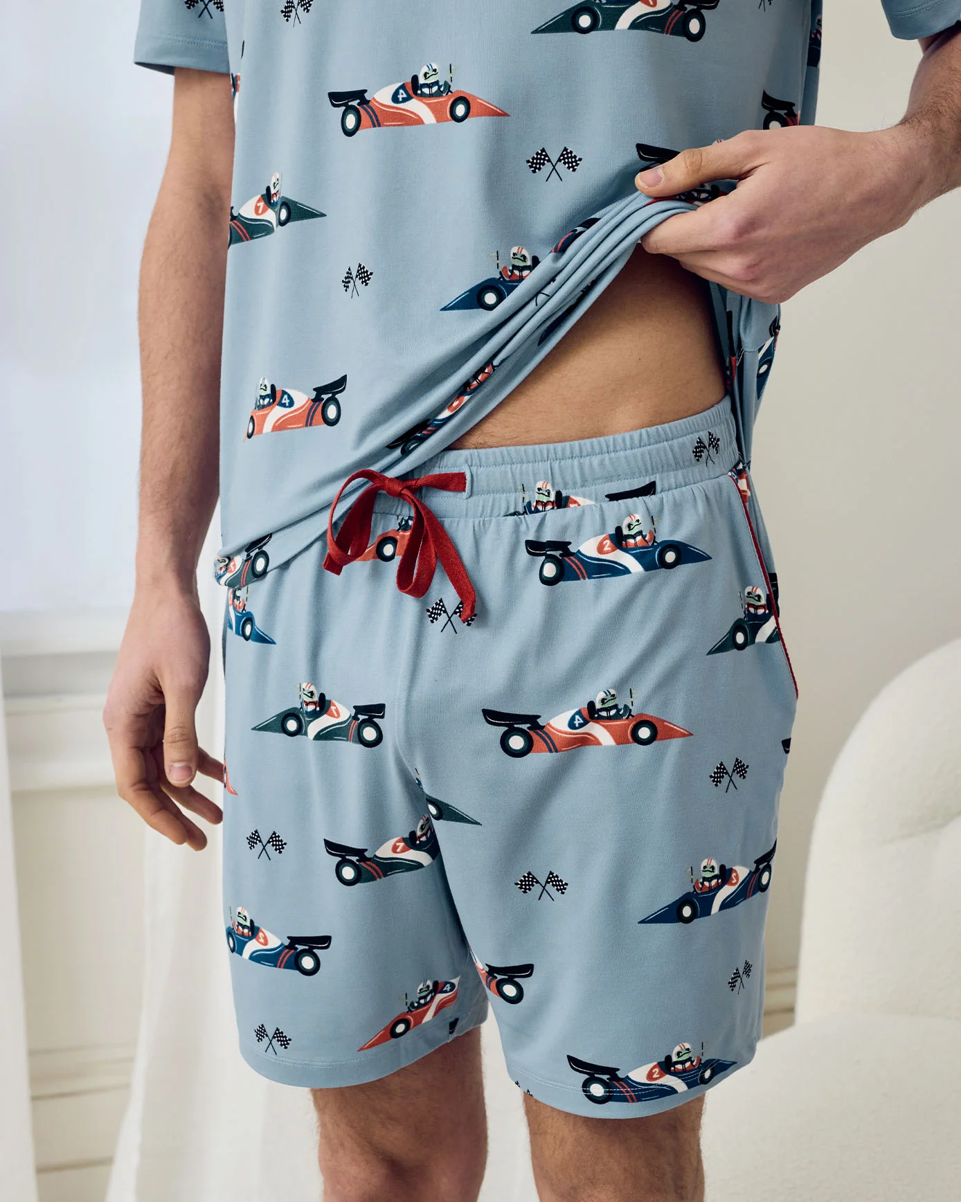 Racing Frogs Print Short Pyjama Set - Image 3