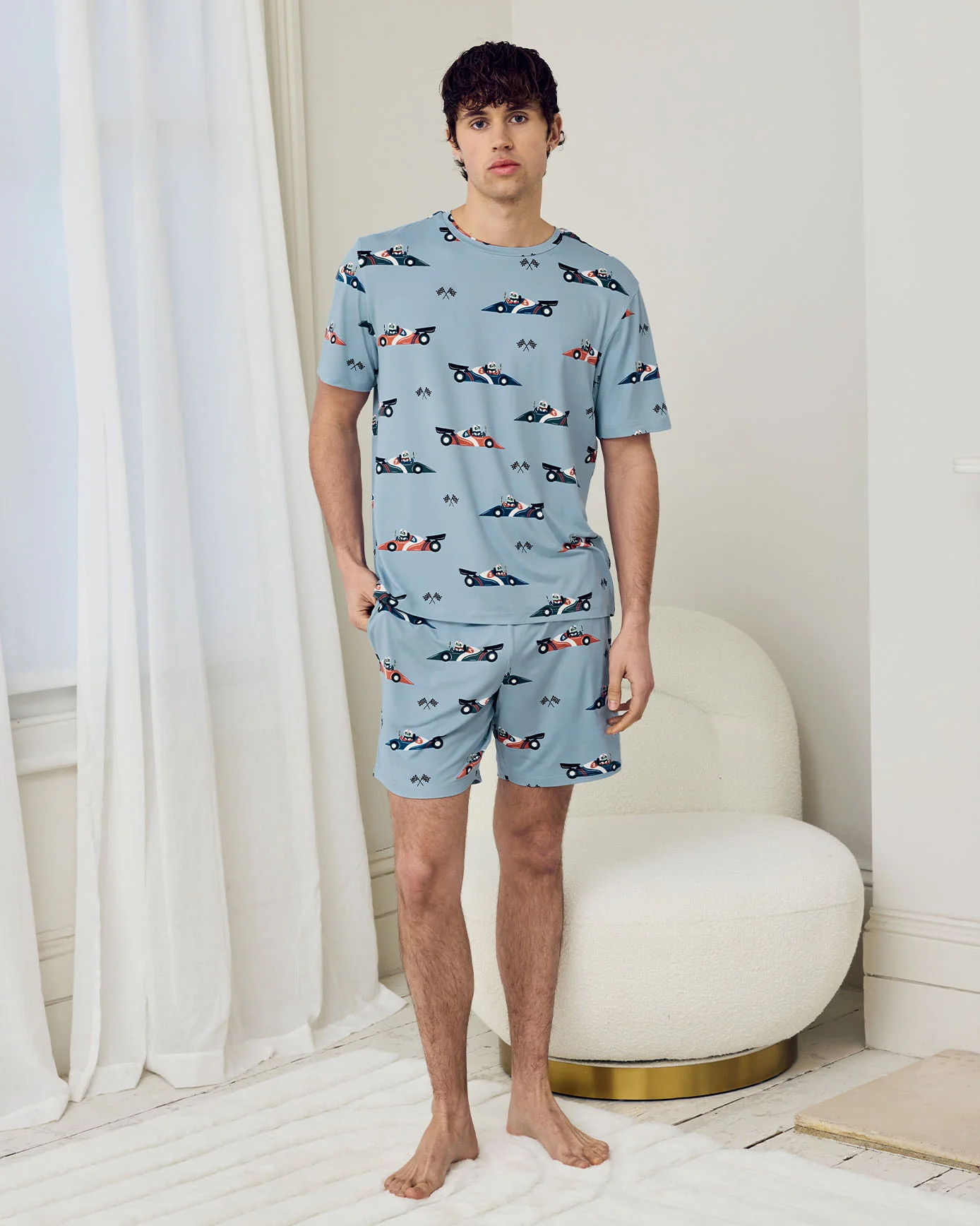 Racing Frogs Print Short Pyjama Set - Image 5