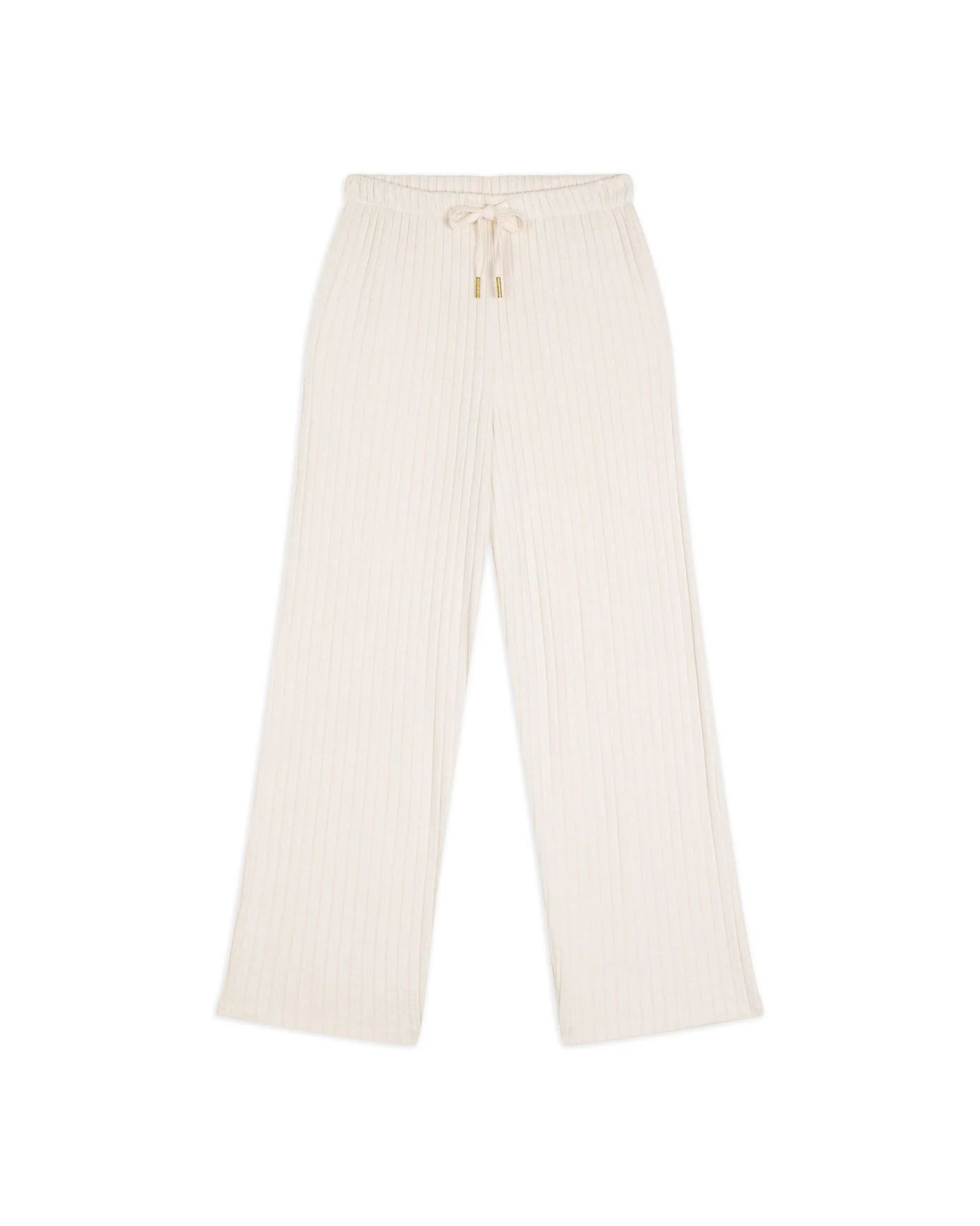 Ribbed Knit Joggers - Cream - Image 5