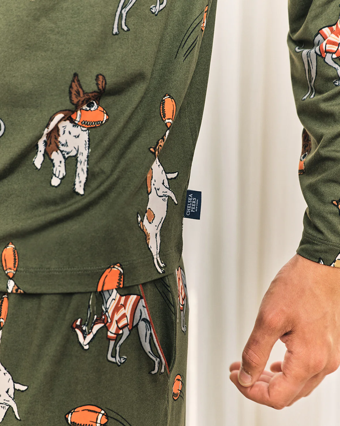 Rugby Dogs Print Long Pyjama Set - Image 4