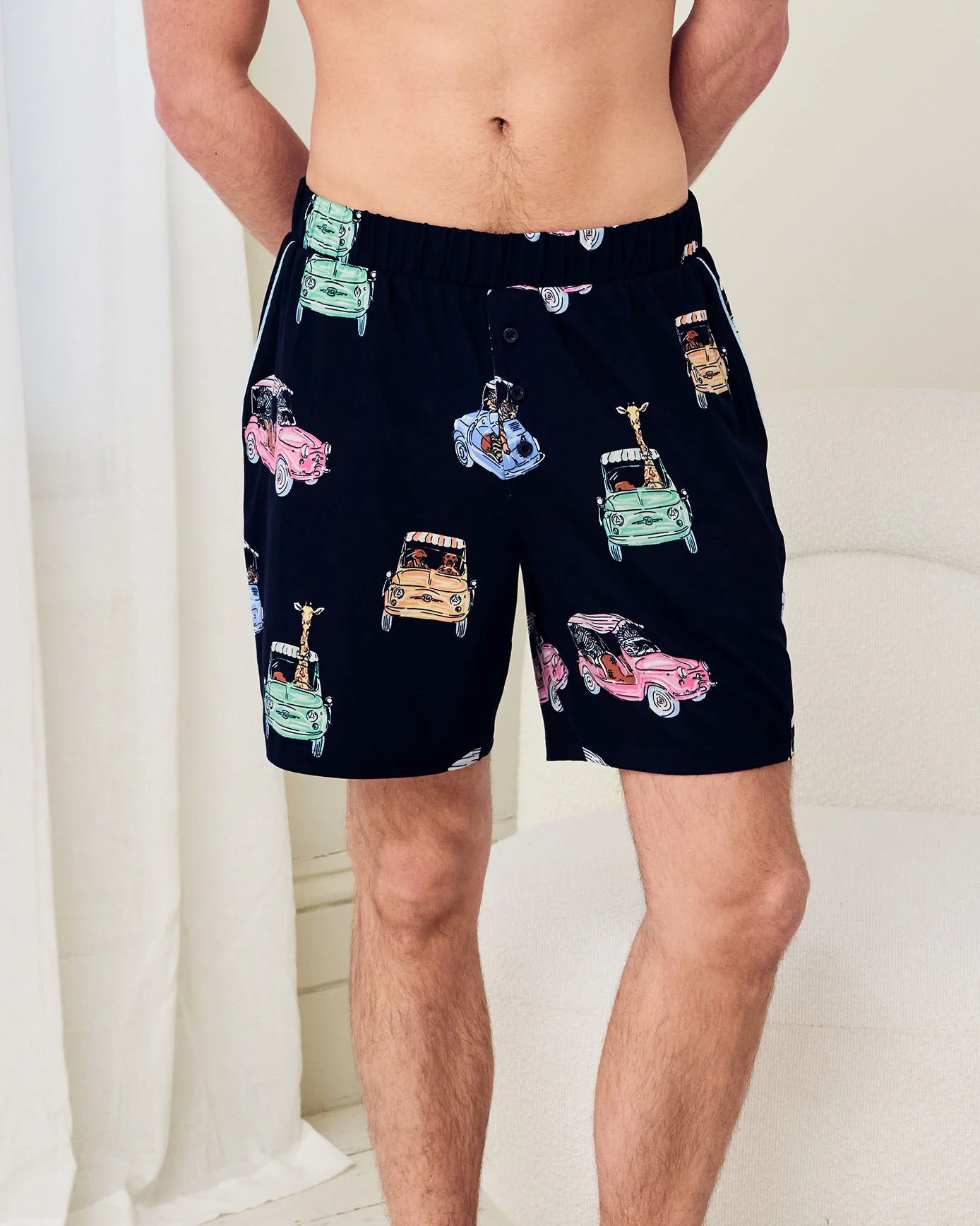 Safari Drive Print Pyjama Shorts - Image 5