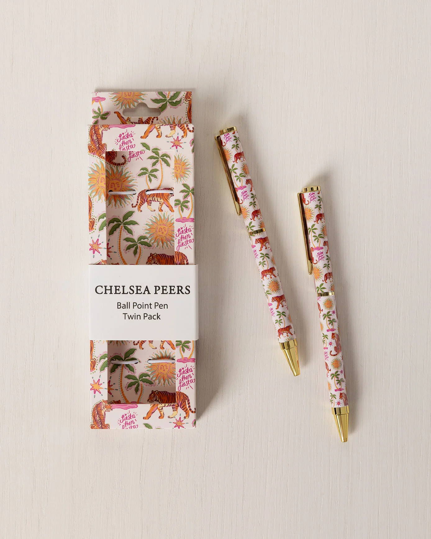 Siesta Tiger Print Two Pack Boxed Pen Set