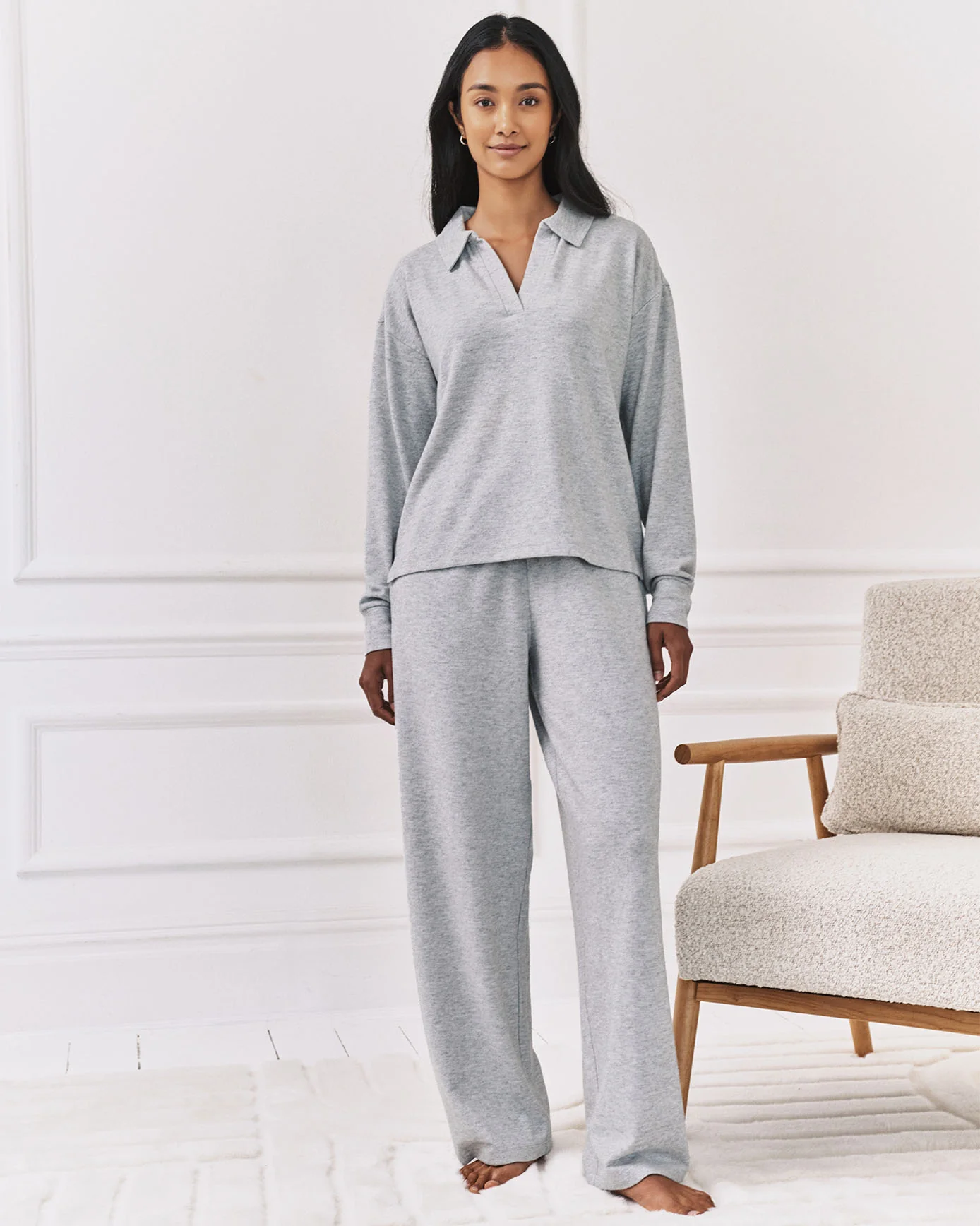 Slub-Knit Marl Joggers - Grey - Image 2