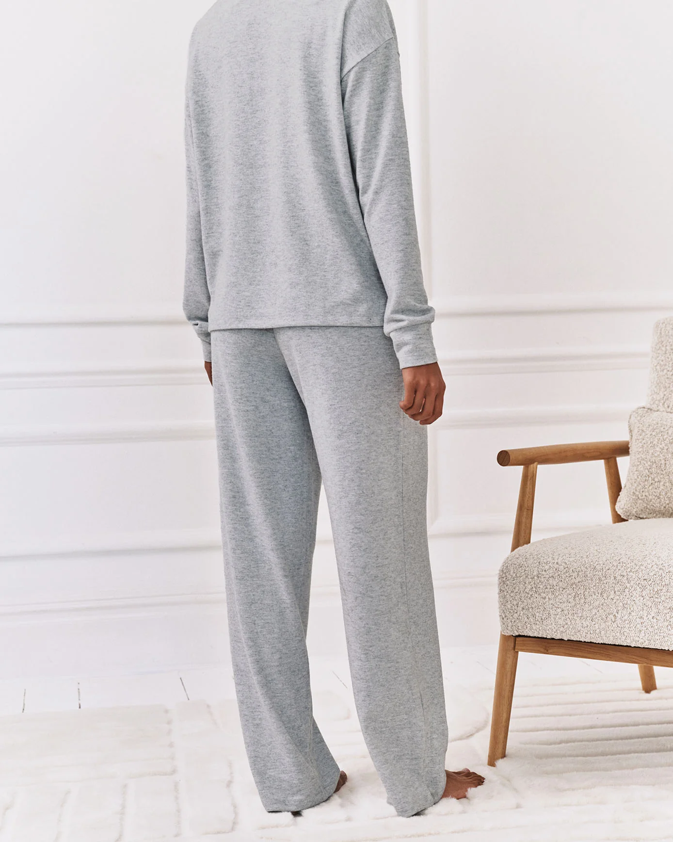 Slub-Knit Marl Joggers - Grey - Image 4