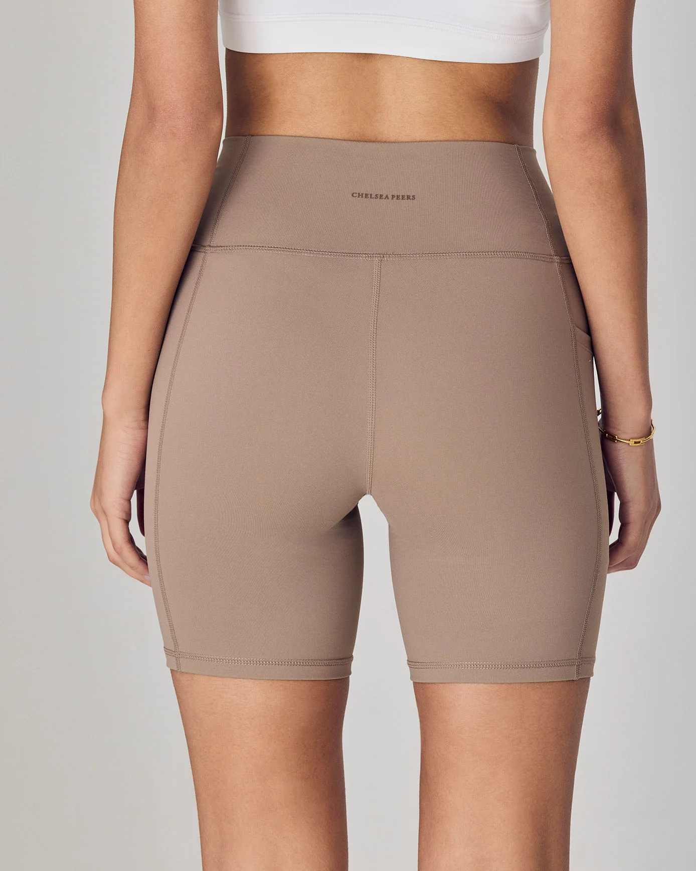 SoftSculpt Cycling Shorts - Latte - Image 4