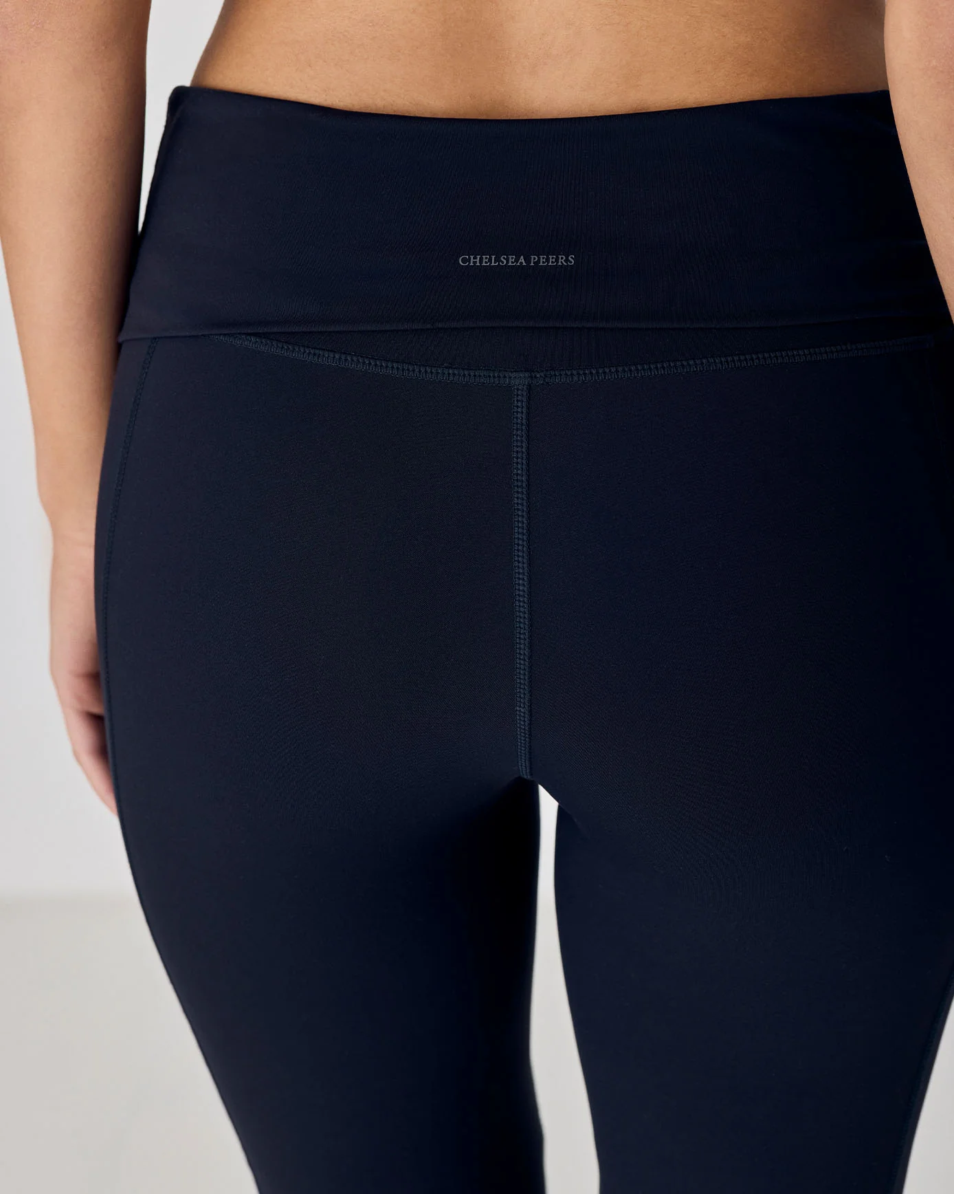 SoftSculpt Folded Waist Flared Leggings - Black - Image 3