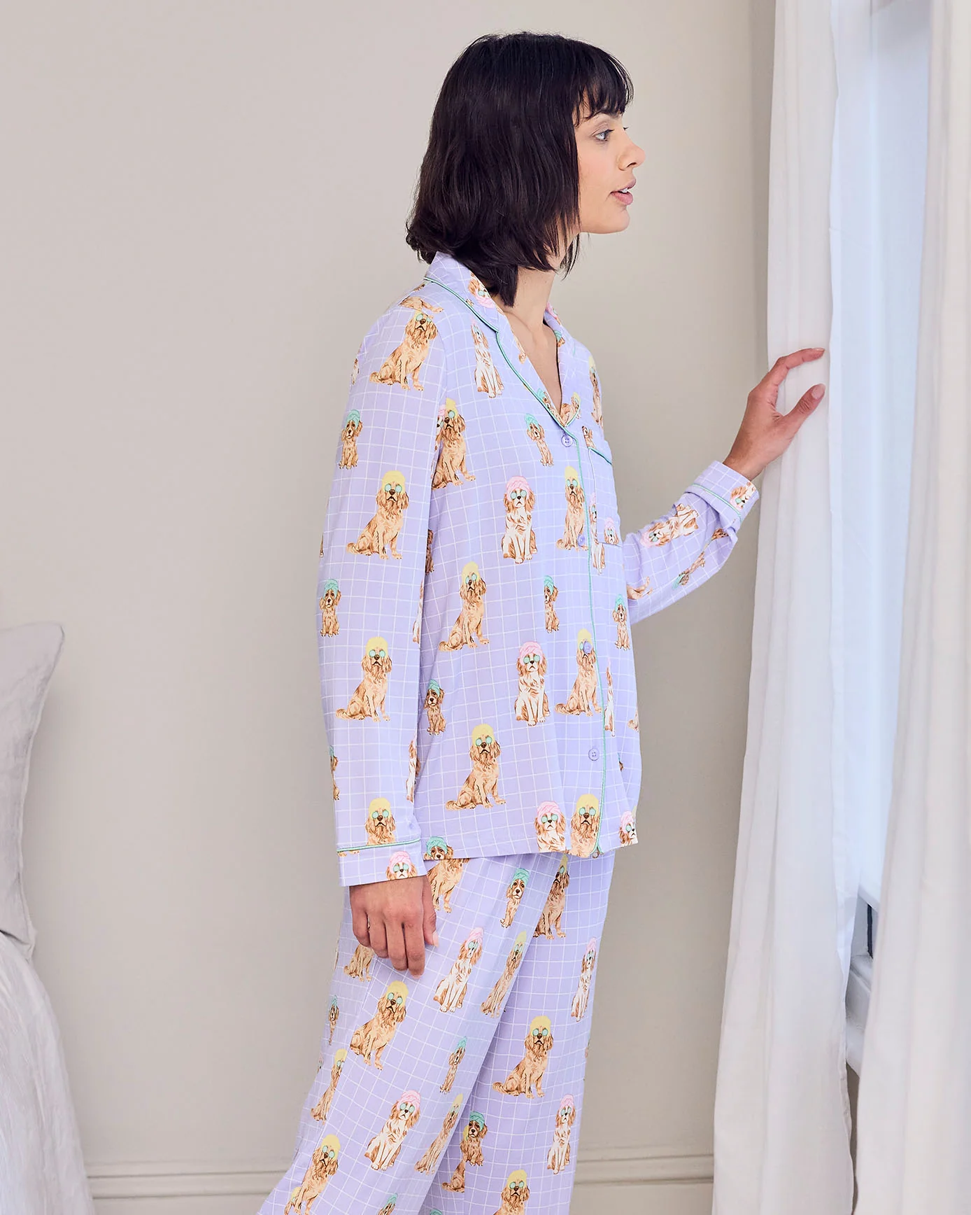 Spa Dogs Print Long Pyjama Set - Image 2